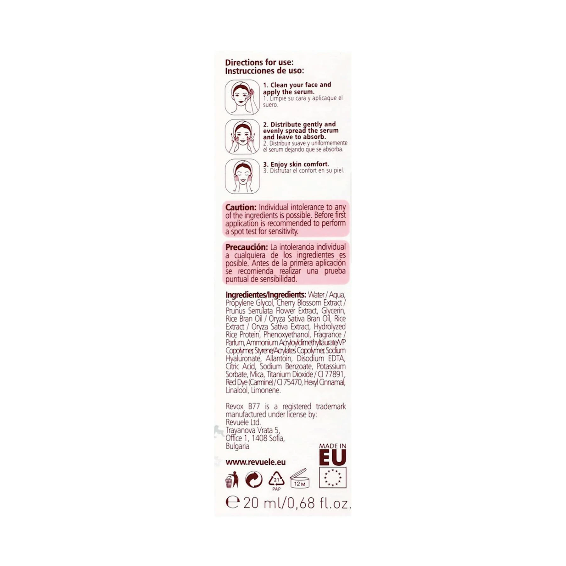 Sérum Japanese Ritual Smoothing Revox B77 20Ml