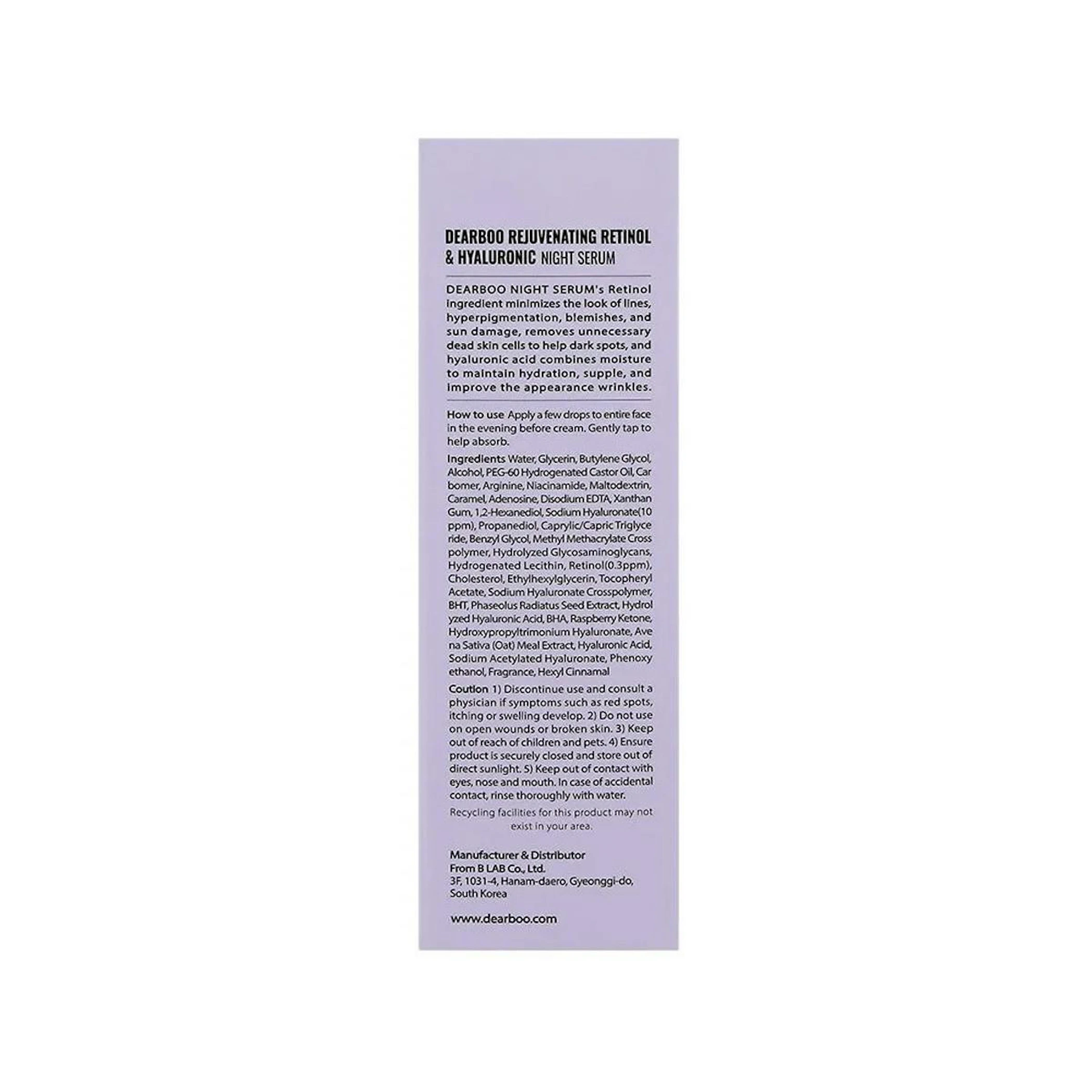Sérum Rejuvenecedor De Noche Retinol Dearboo 60Ml