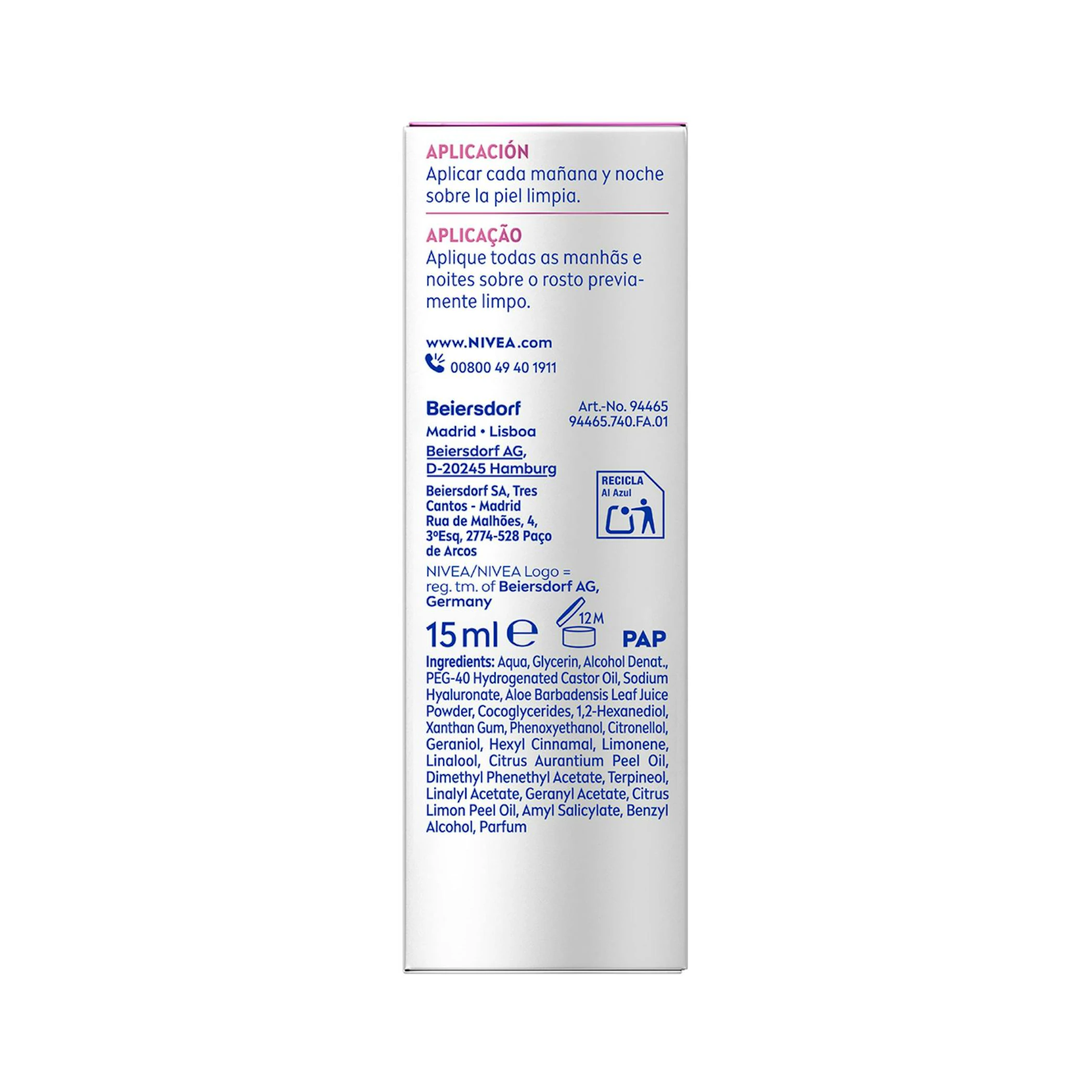 Sérum Preenchedor Ácido Hialurónico Expert Filler Celullar Nivea 15Ml