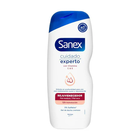 Gel de ducha rejuvenecedor SANEX, bote 600 ml