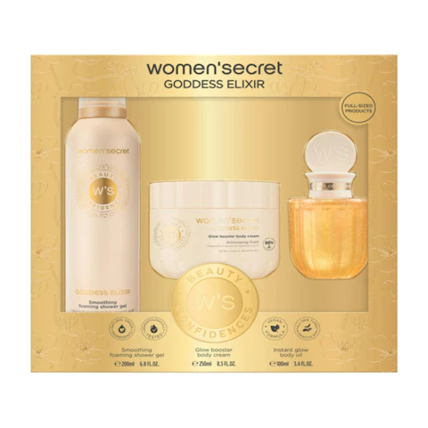 Set De Baño Gel 200Ml + Crema Corporal 250Ml + Aceite Corporal 100Ml Goddess Elixir Women'Secret