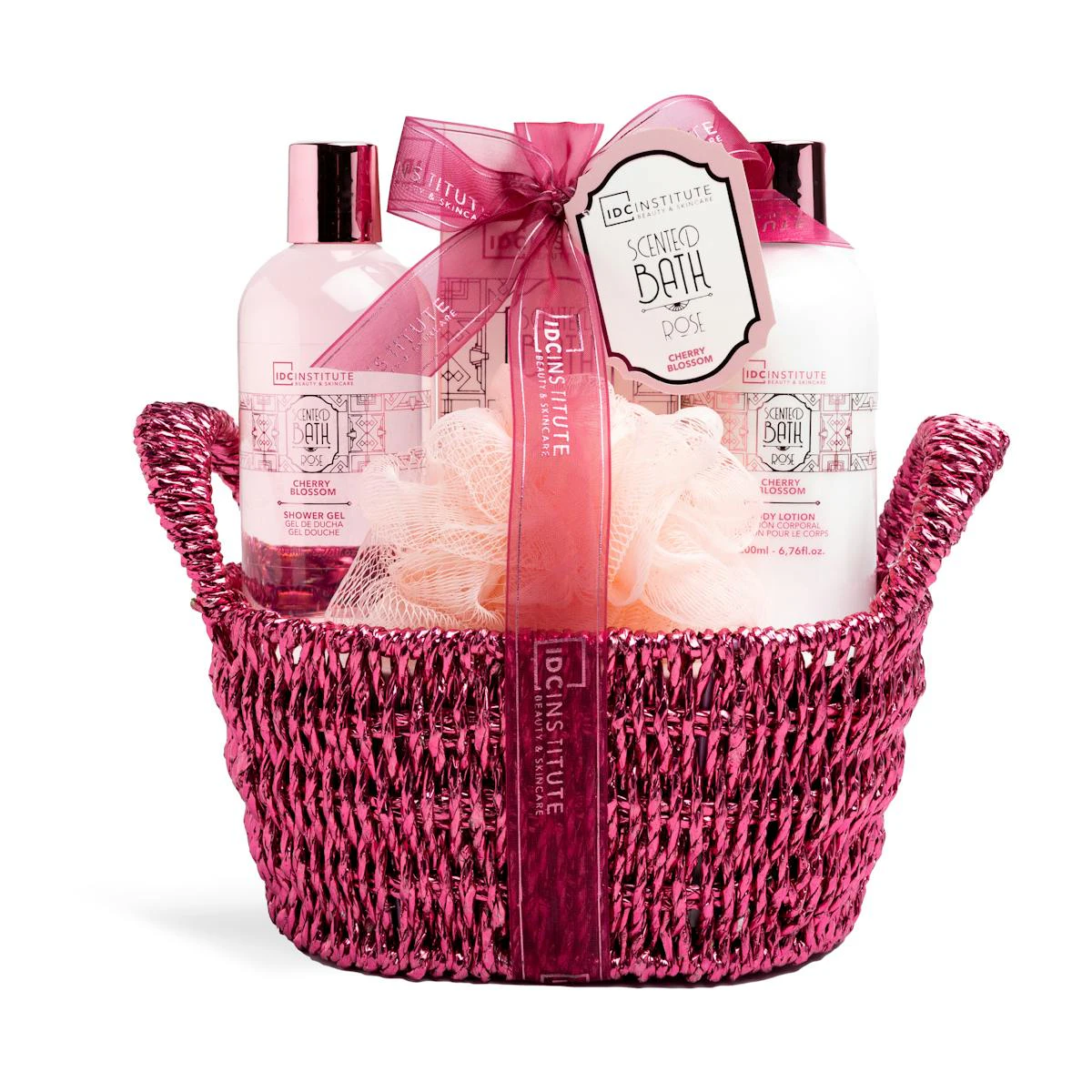 Set De Baño Scented Bath Rose Cherry Cesta IDC Institute Set De Baño Scented Bath Rose Cherry Cesta IDC Institute 0