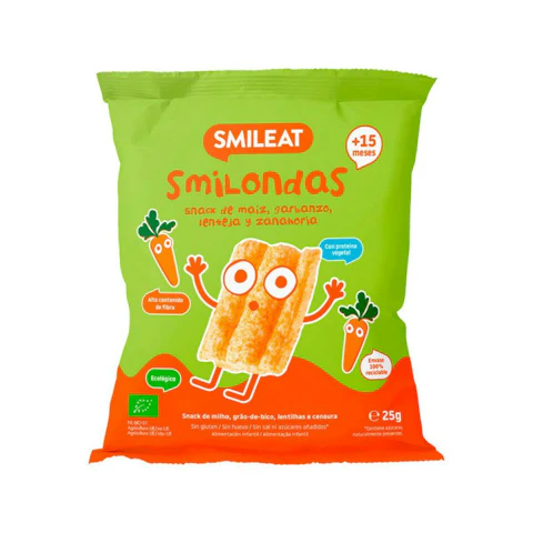Smileat Smilondas Snack De Maiz, Garbanzo, Lenteja Y Zanahoria 25Gr