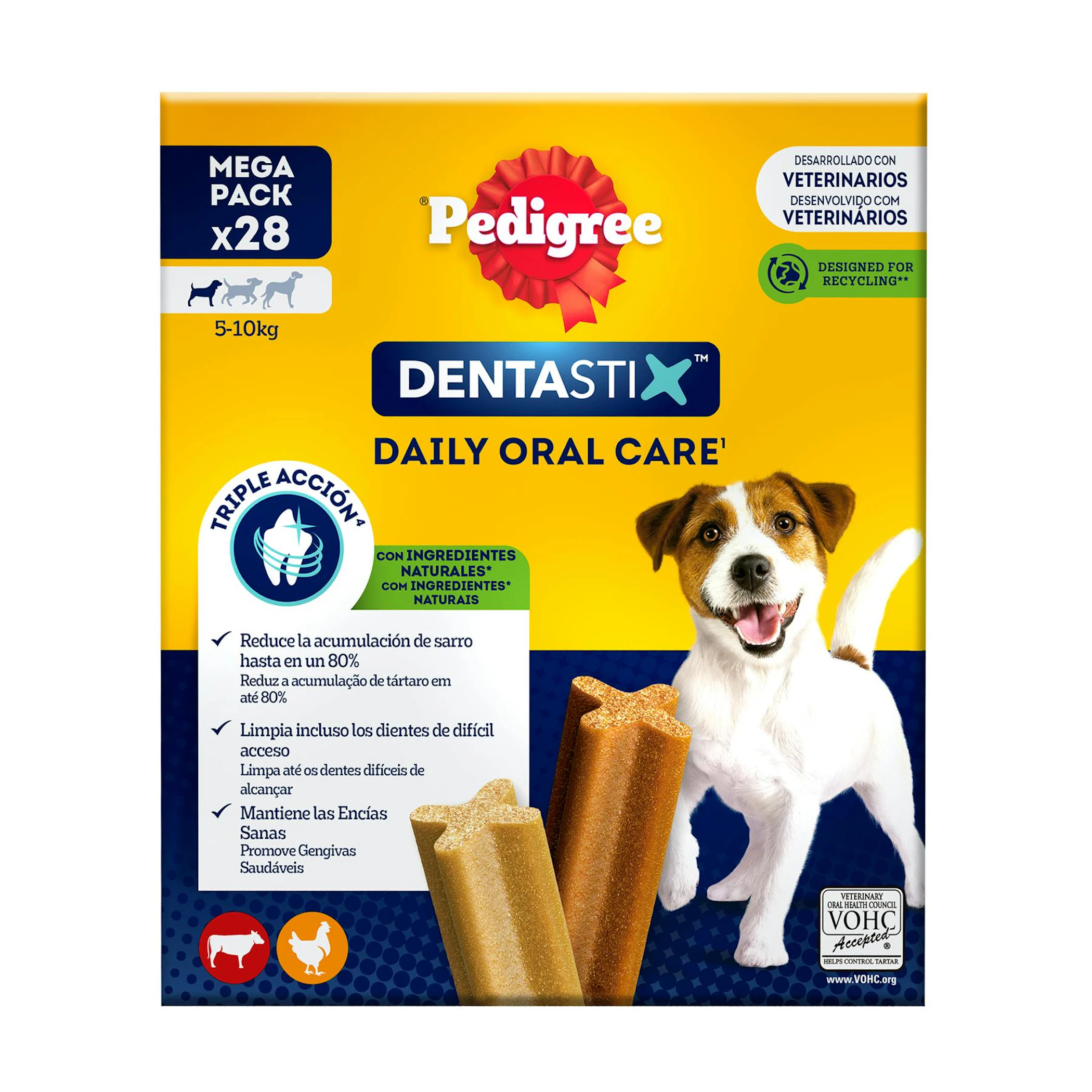 Snack Perros Pequeños Dentastix Pedigree 28 Uds