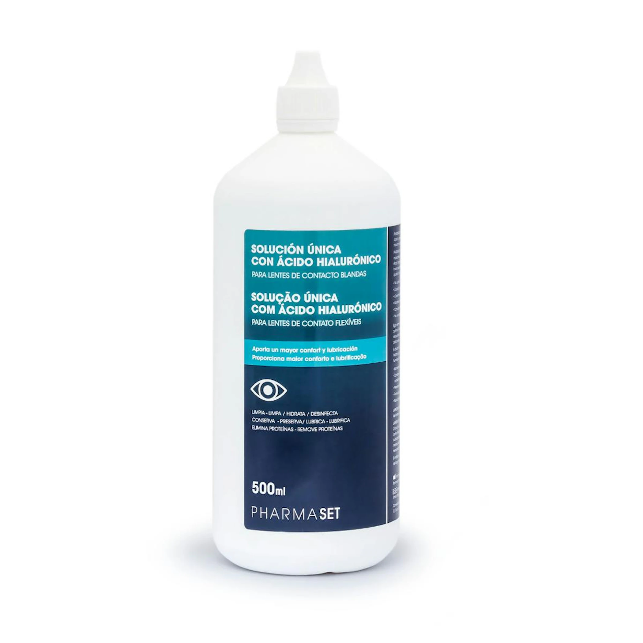 Solução Única Lentes Ácido Hialurónico Pharmaset 2x500Ml