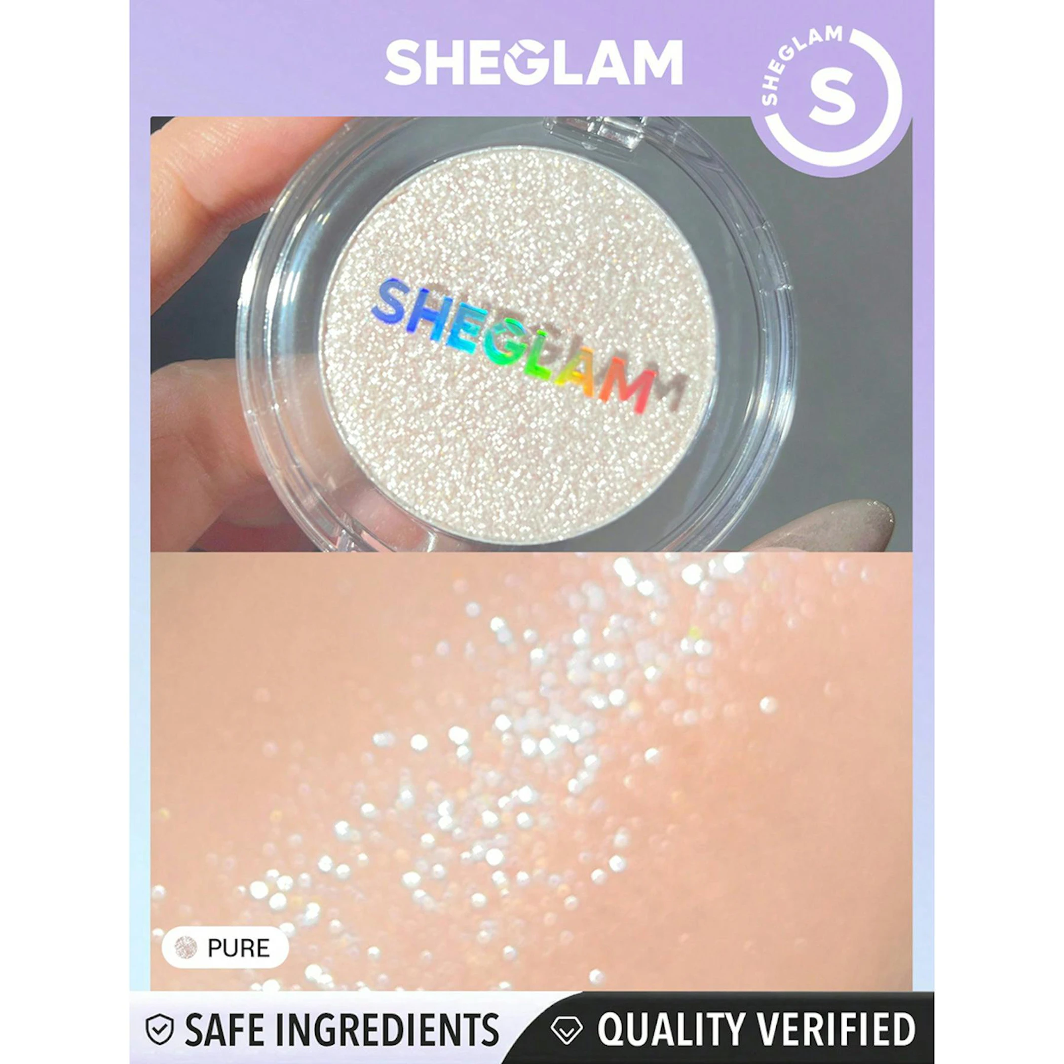 Sombra De Olhos Enigma Sparkly Sheglam - Pure