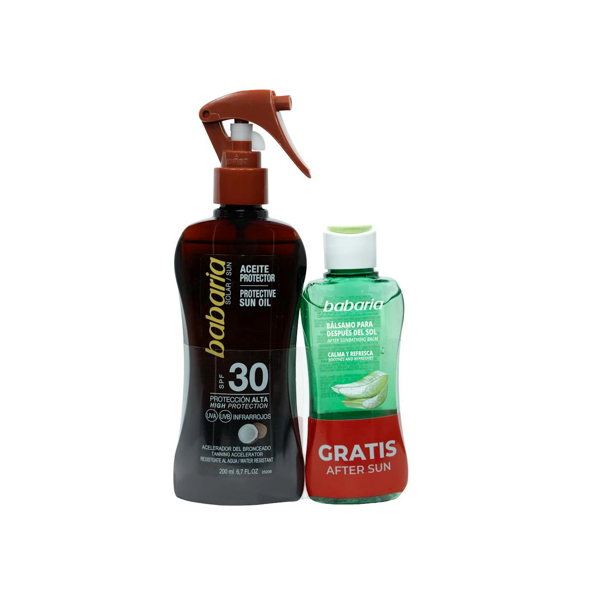 Pack Aceite Solar Coco SPF 30 + Aftersun Babaria Pack Aceite Solar Coco SPF 30 + Aftersun Babaria 0