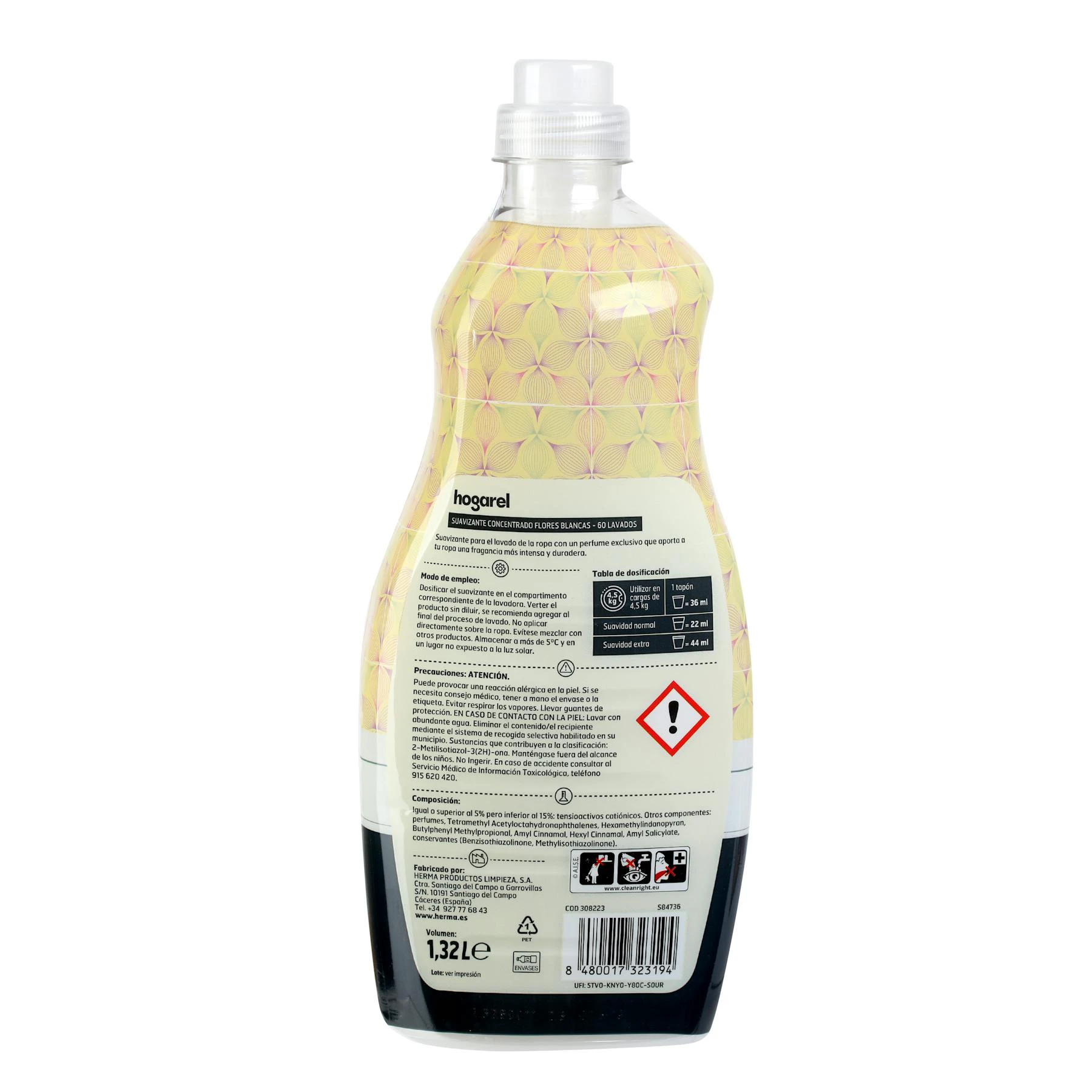 Suavizante Flor Blanca Hogarel 60 Lv