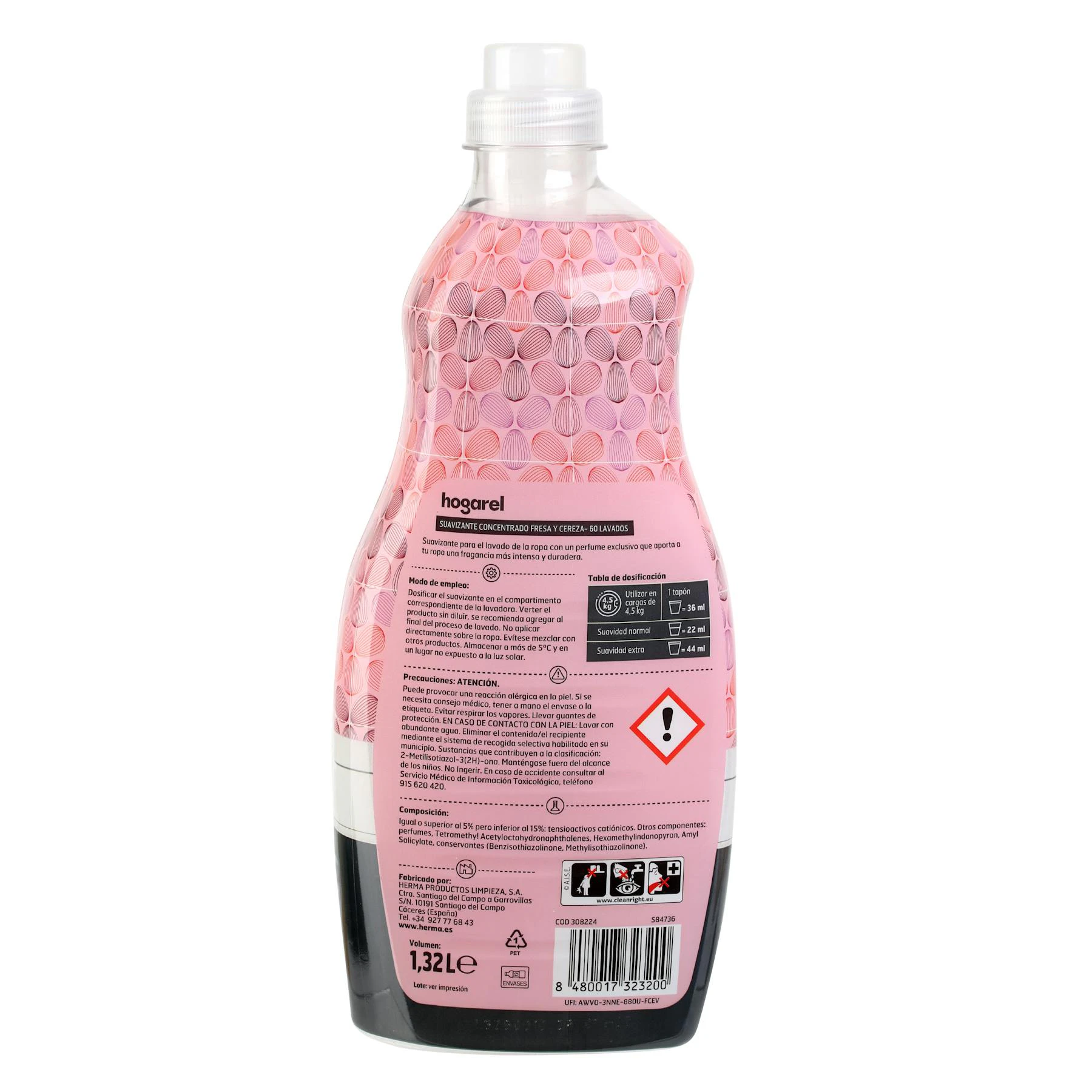 Suavizante Fresa Cereza Hogarel 60 Lv