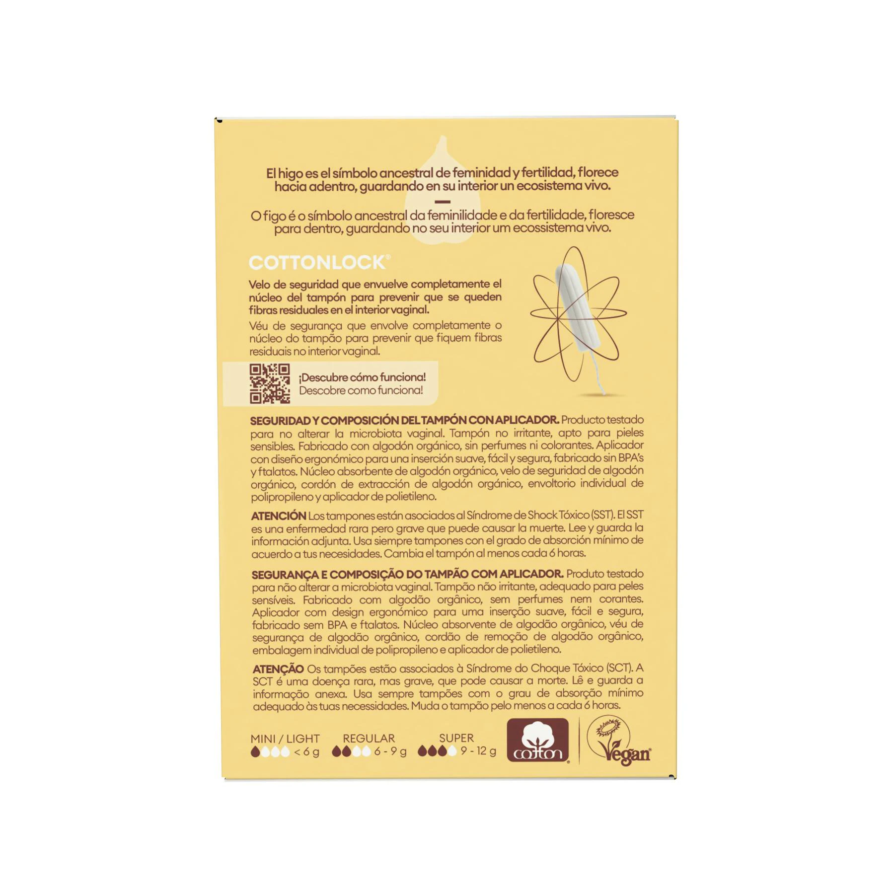 Tampones Con Aplicador Eco Regular Cottonlock 18 Uds