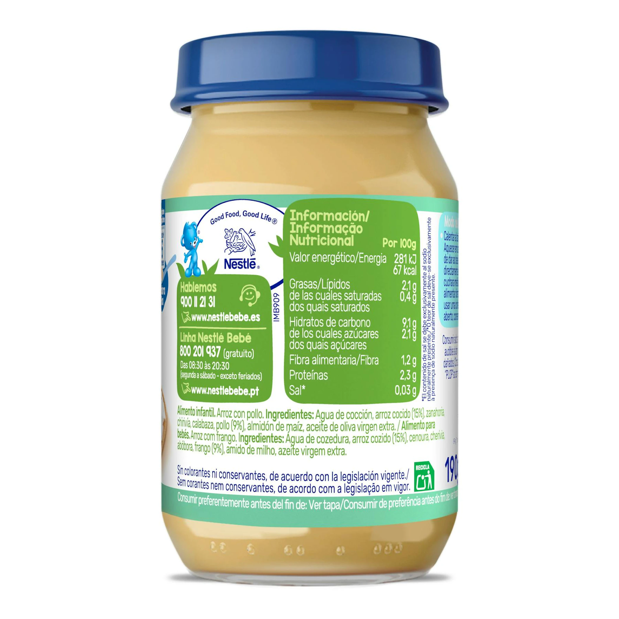 Tarrito Arroz Con Pollo Nestlé 190Gr