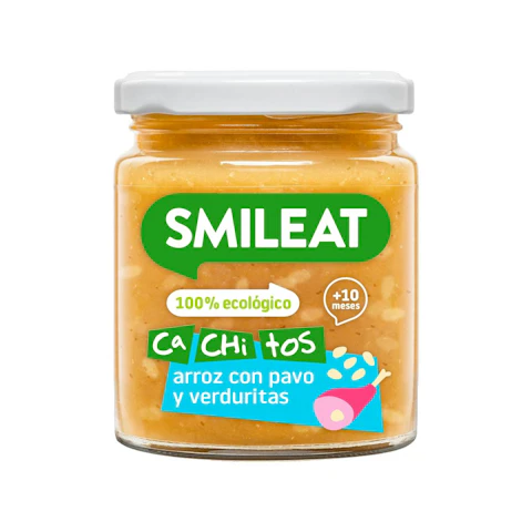 Tarrito Cachitos Arroz Con Pavo Smileat 230 Gr
