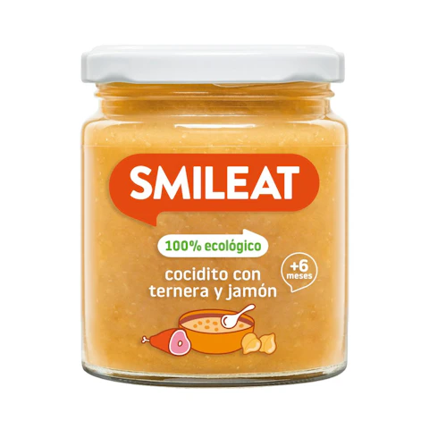 Tarrito Cocidito Con Ternera Y Jamón Smileat 230 Gr