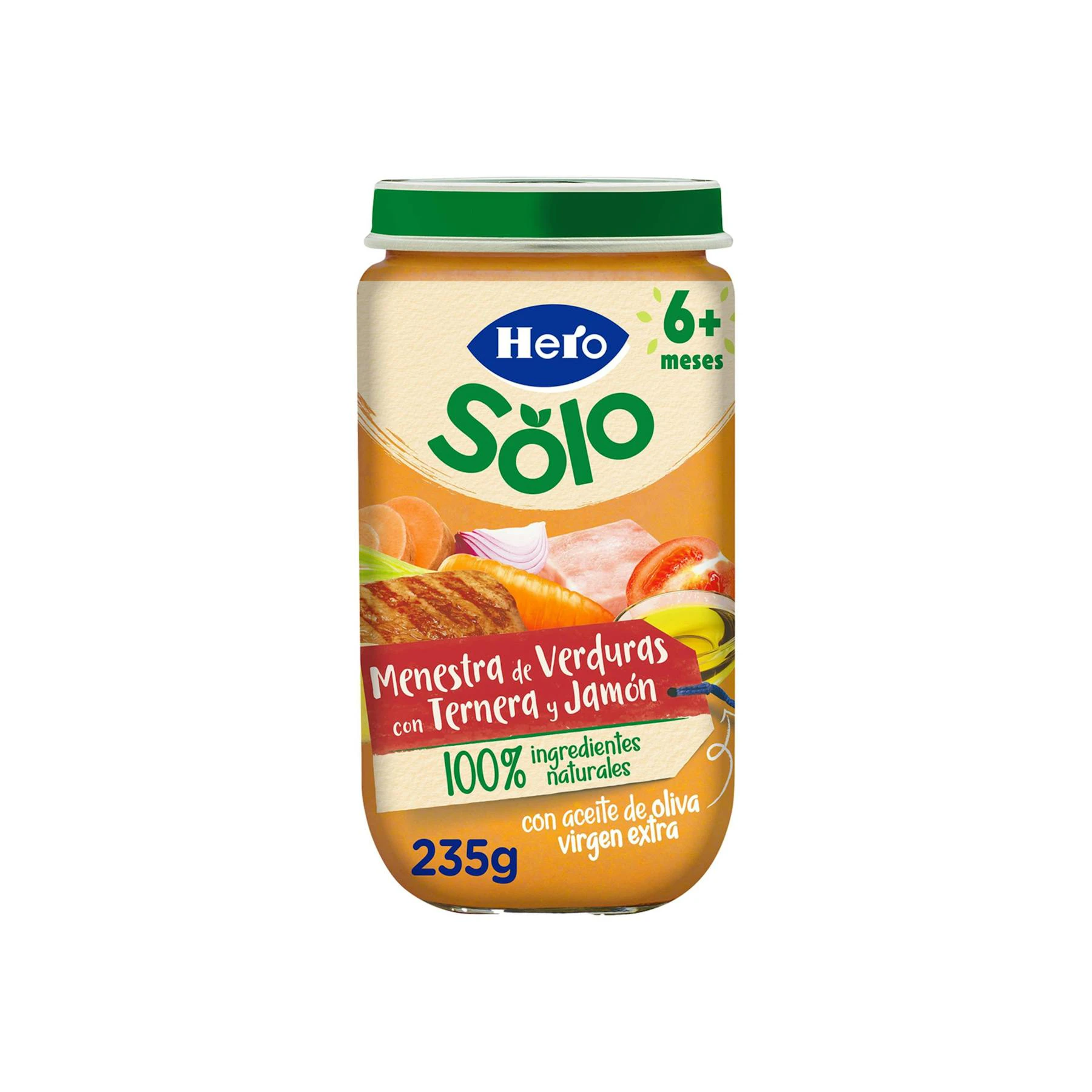 Frasquinho Jardineira Com Presunto E Vitela Hero Baby 235Gr