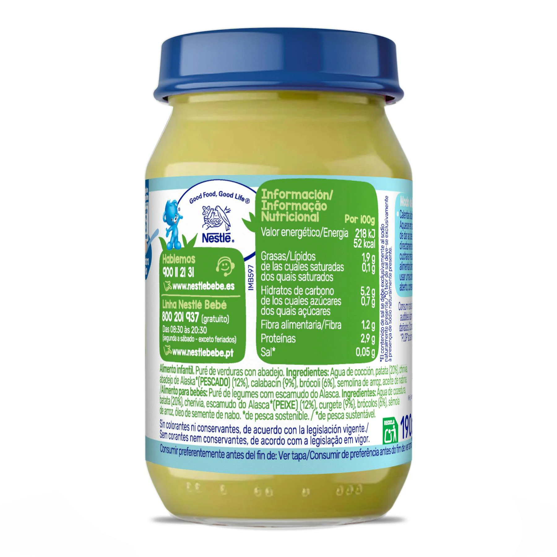 Tarrito Verduras Con Pescado Nestlé 190 Gr