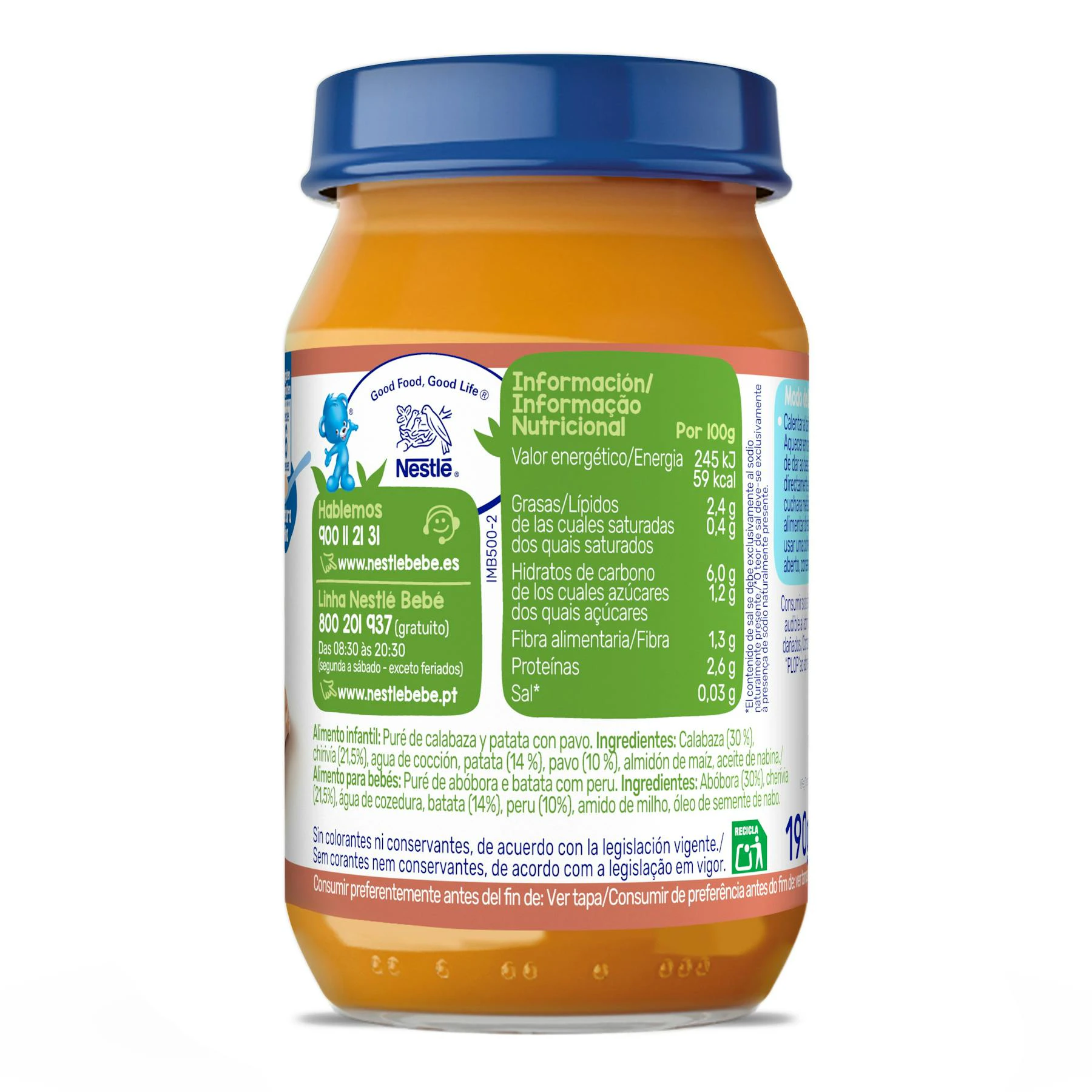 Tarrito Verduritas Con Pavo Nestlé 190Gr