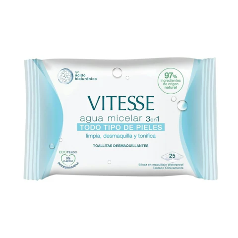 Toallita Desmaquillante Agua Micelar Vitesse 25 Uds