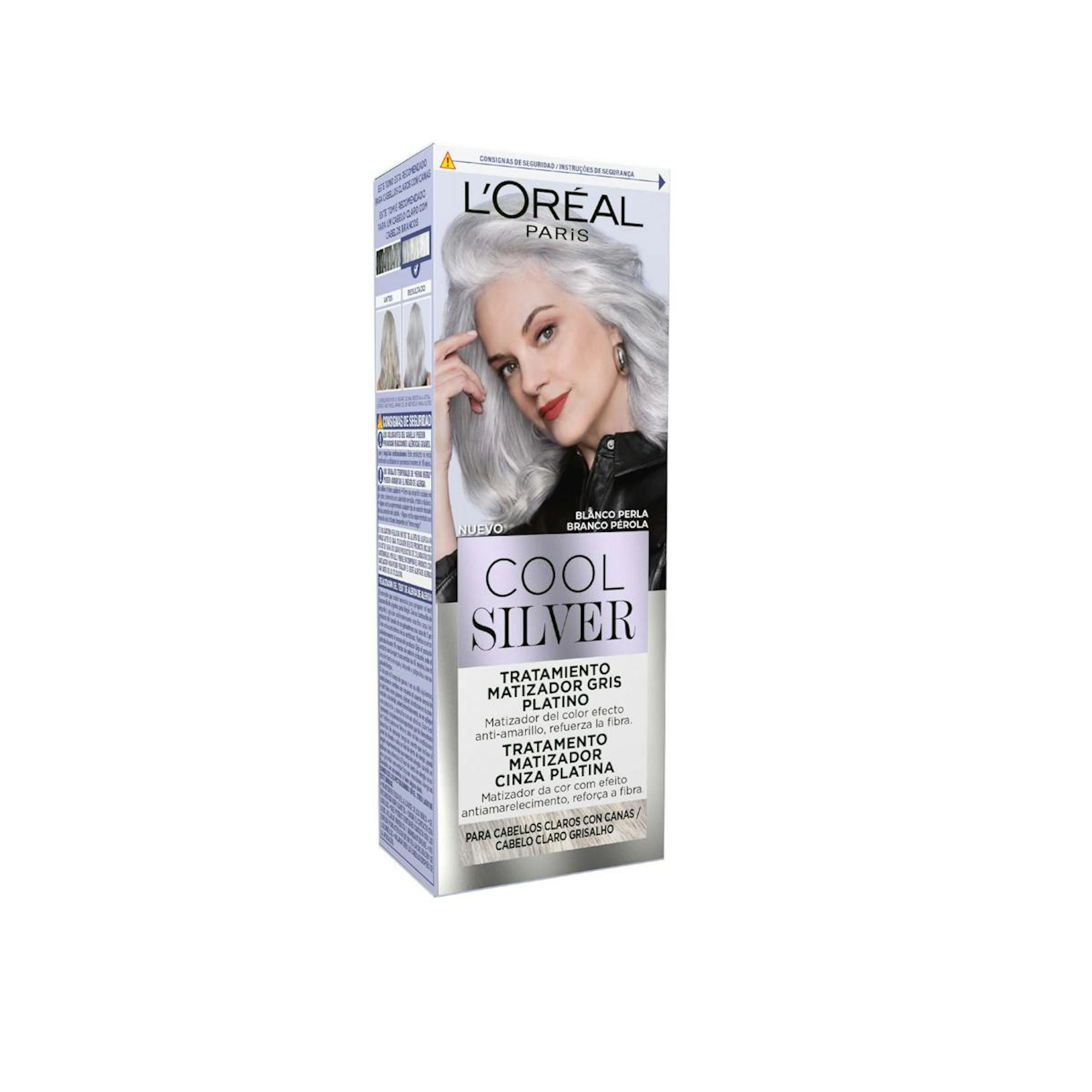 Tratamiento Matizador Cool Silver L'Oréal Paris Tono Blanco Perla 0