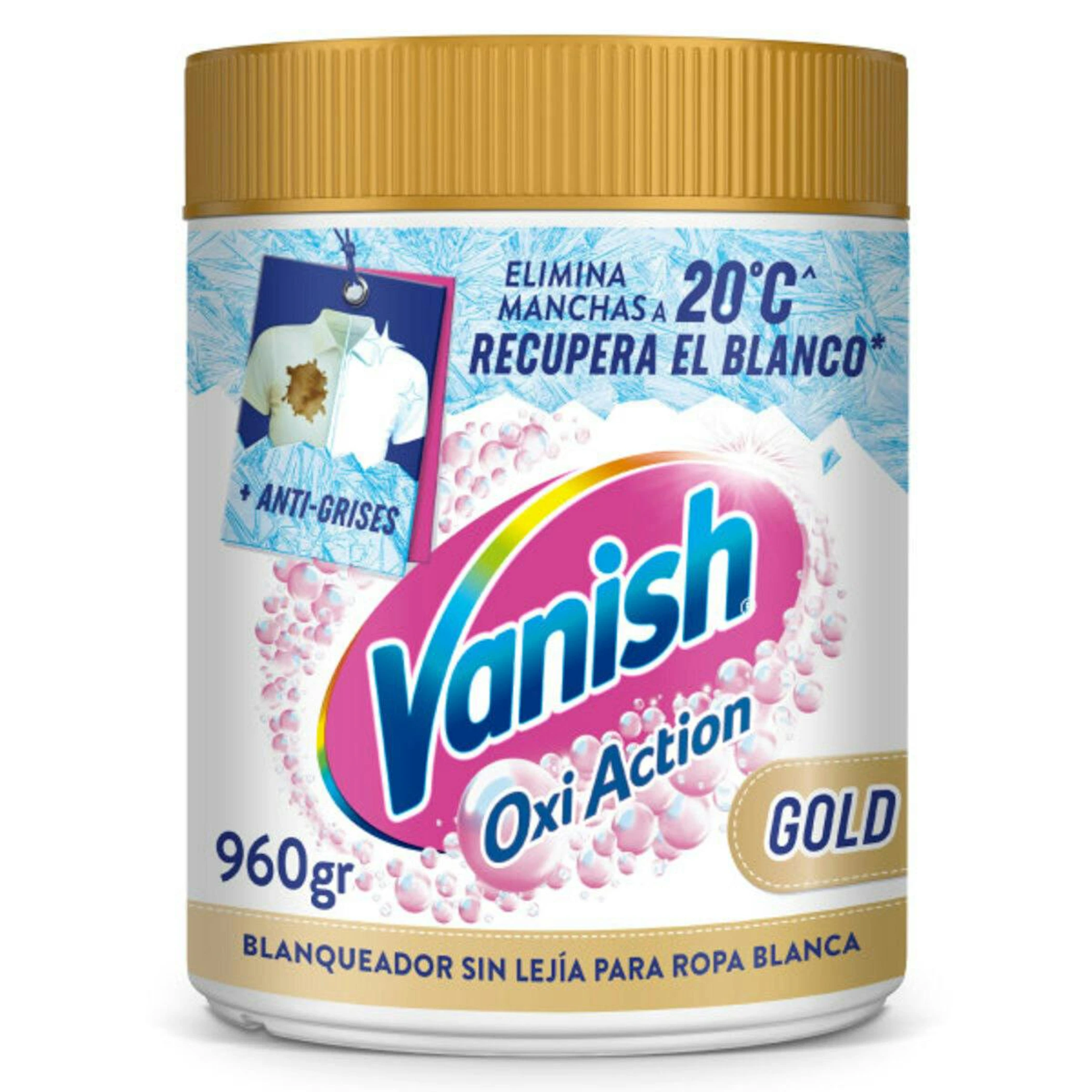 Blanqueador Ropa Blanca Oxi Action Gold Vanish 960Gr 0