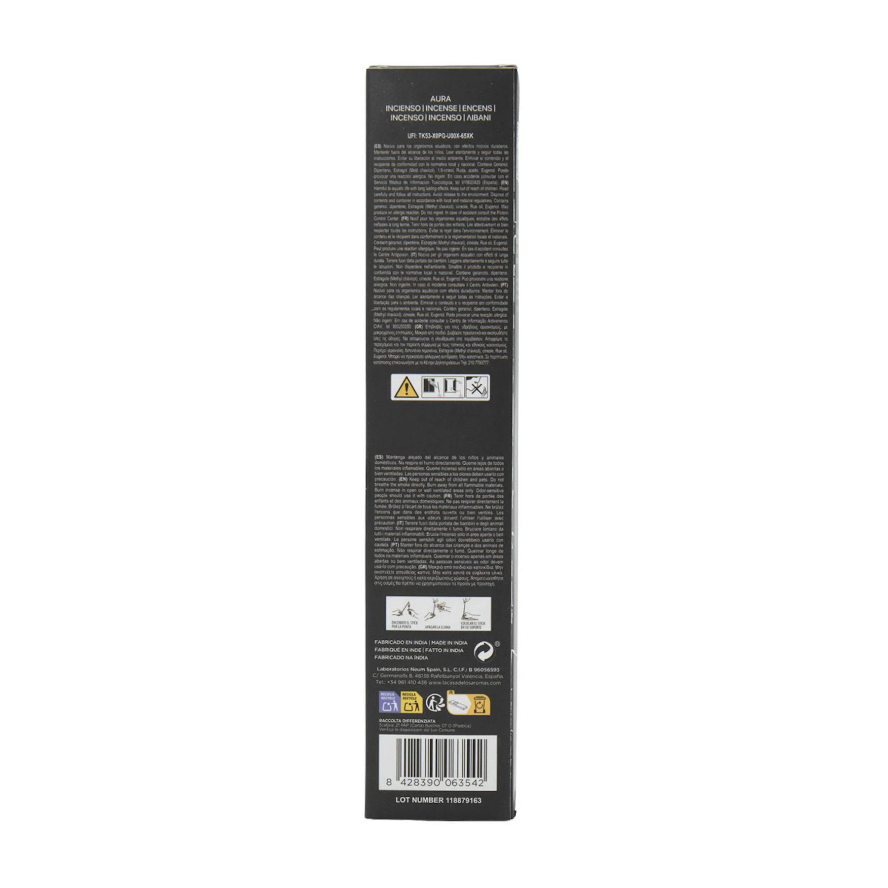 Varetas de Incenso Mystic Aura La Casa De Los Aromas 8 Uds