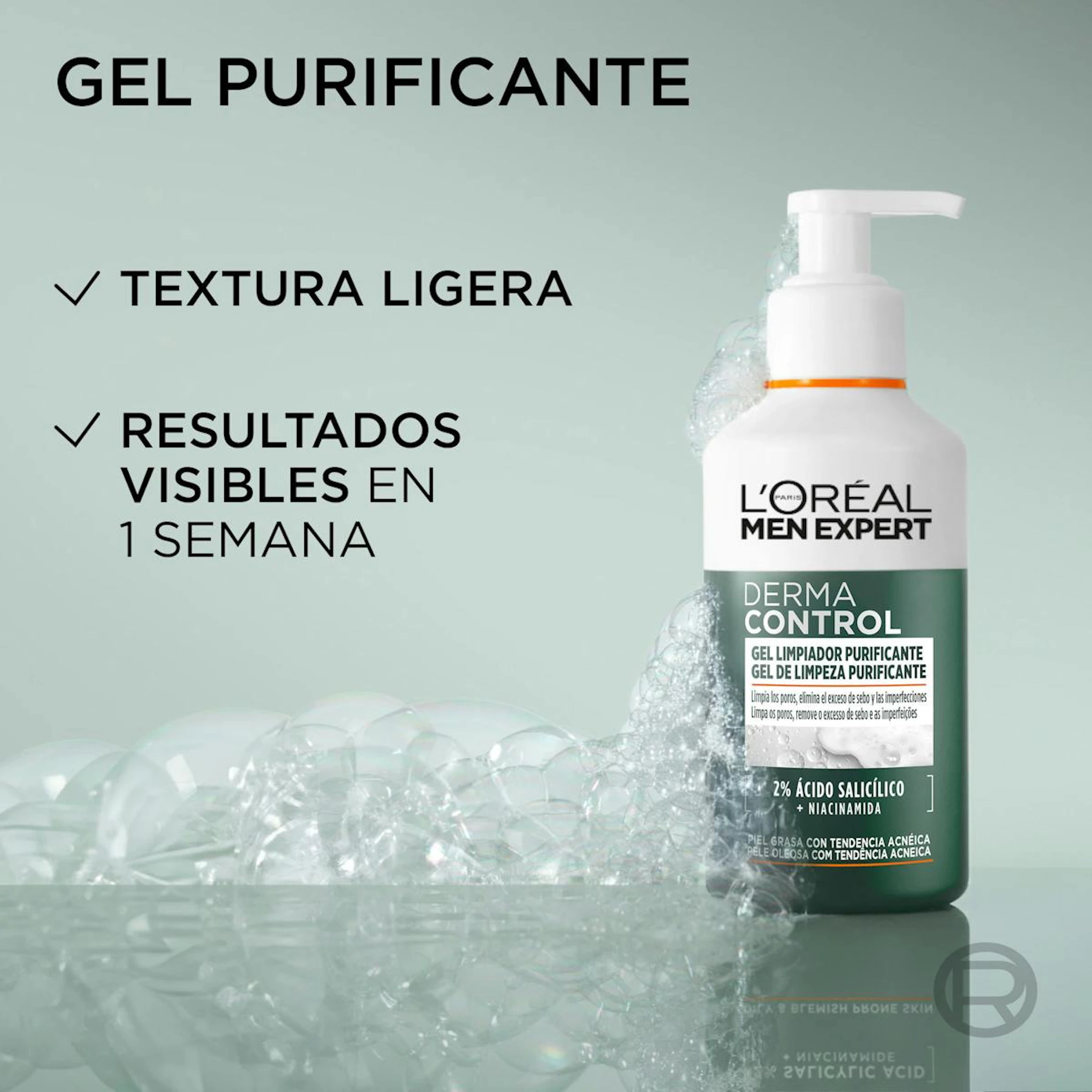 Gel Limpiador Derma Control L'Oréal Men Expert 250Ml 