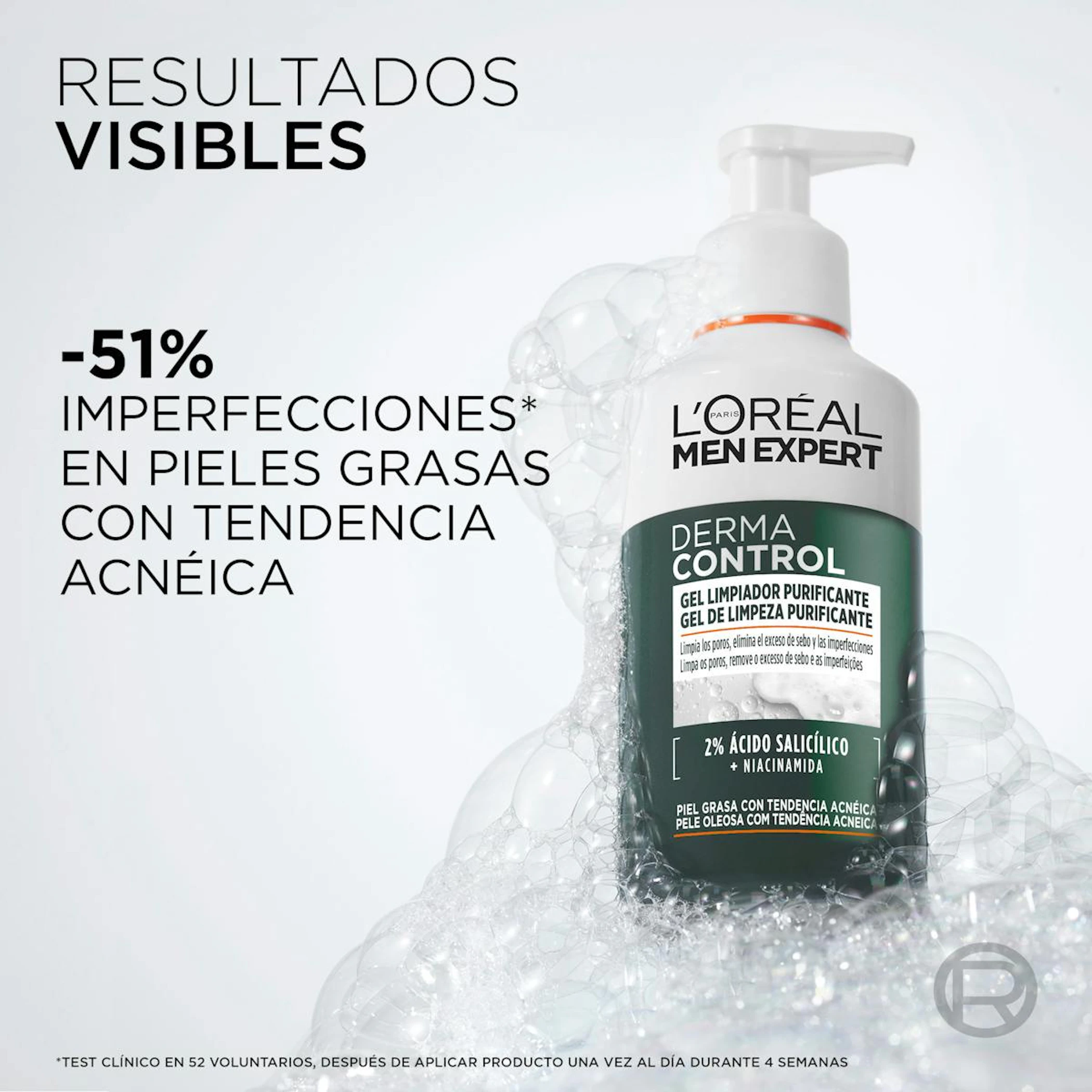 Gel Limpiador Derma Control L'Oréal Men Expert 250Ml 
