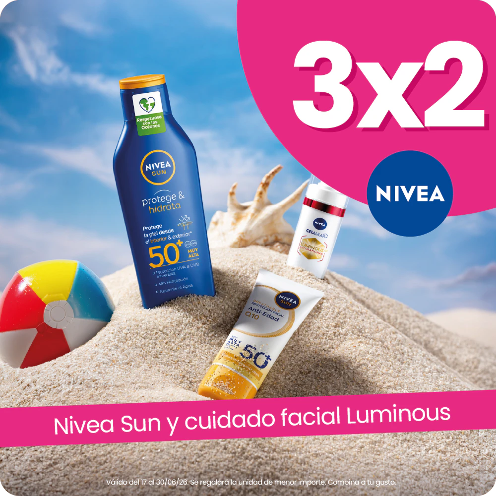 NIVEA SOLARES E CUIDADO FACIAL LUMINOUS 3x2