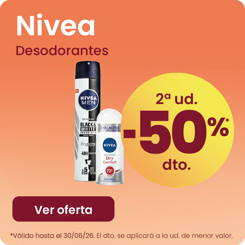 NIVEA DESODORANTES TODA LA GAMA -50% la 2ª ud.