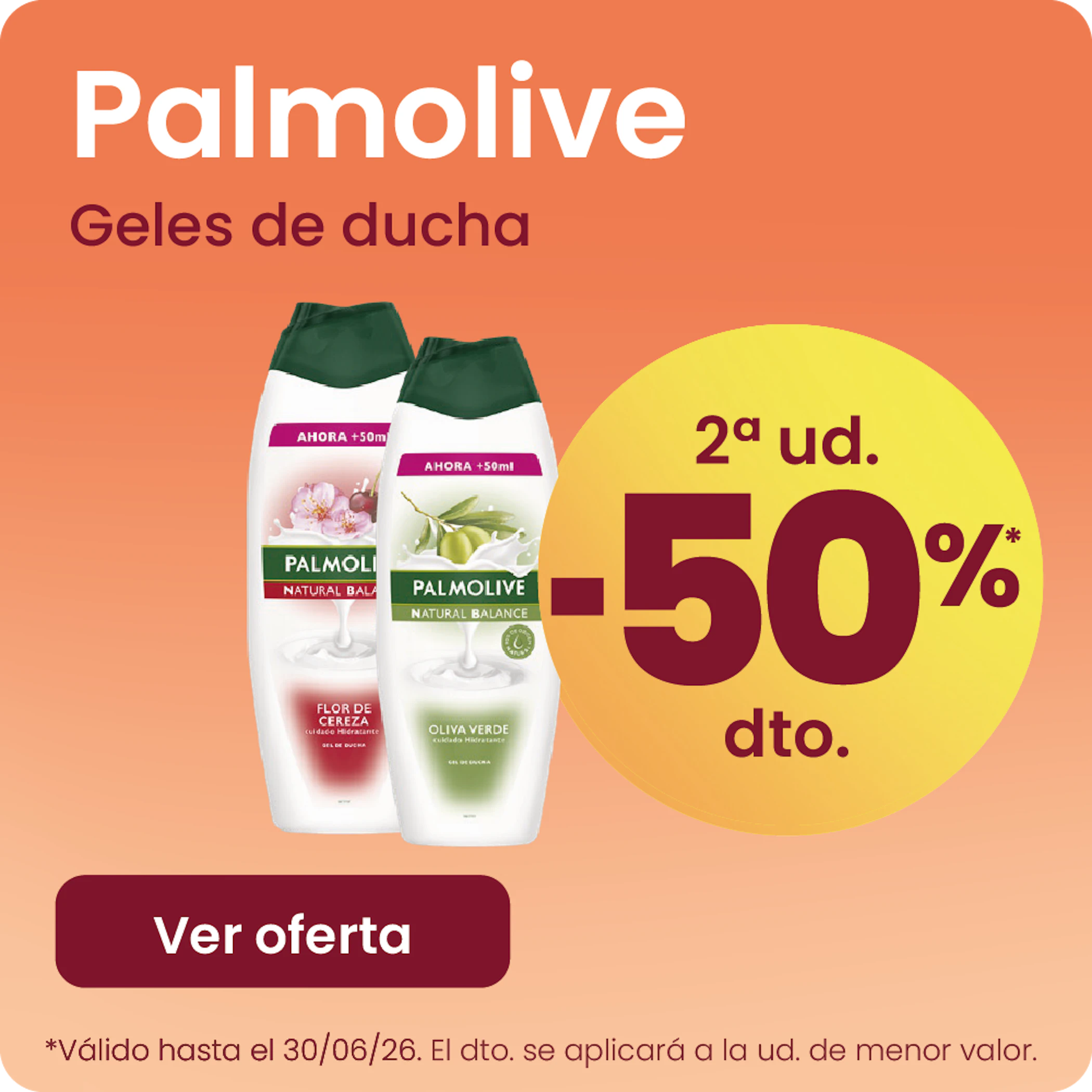 PALMOLIVE GELES DE DUCHA -50% la 2ª ud.