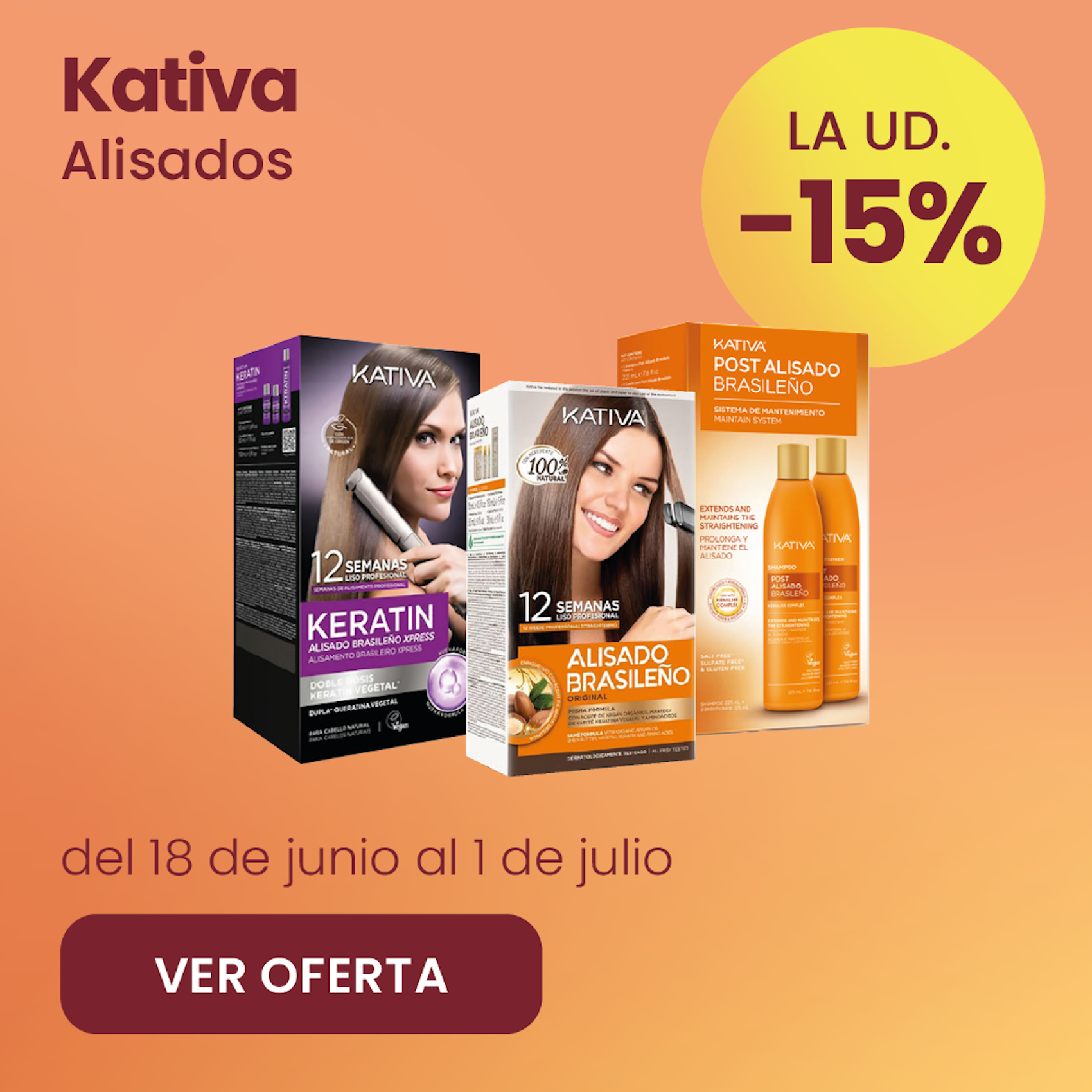 Kativa Alisados Toda La Gama 15% más barato