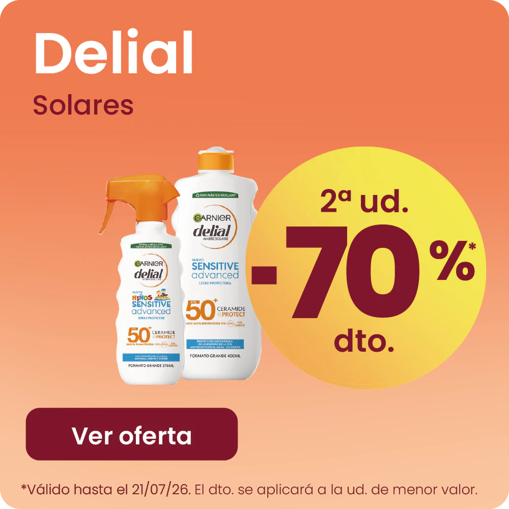 Delial Solares Toda La Marca -70% la 2ª ud.