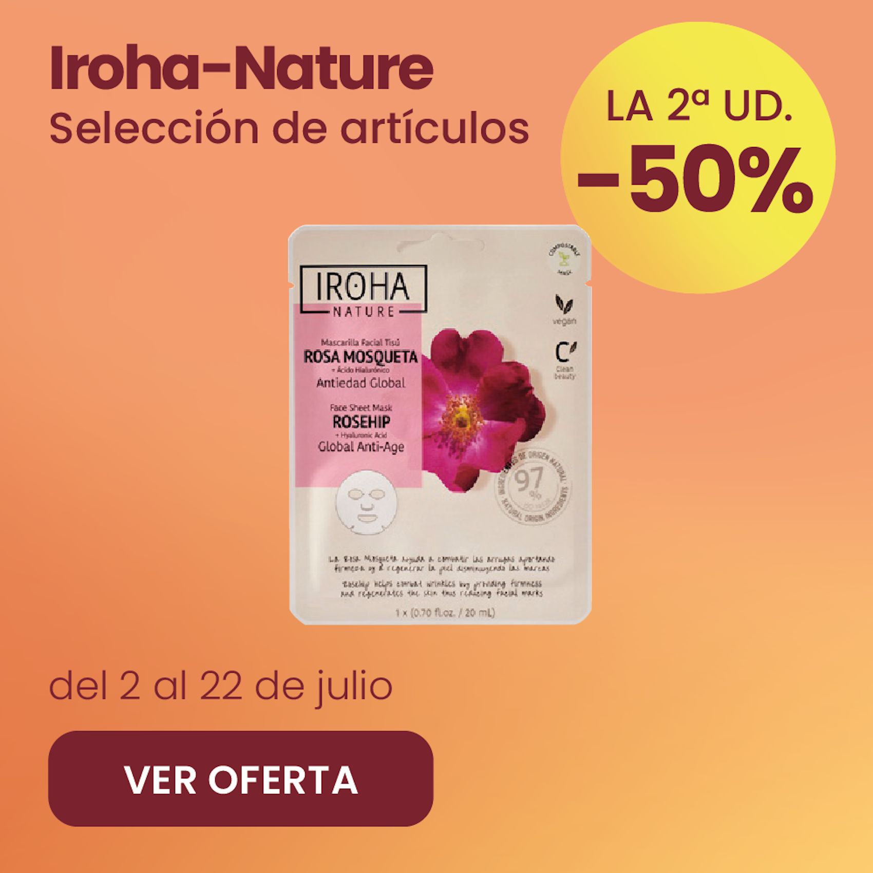 IROHA NATURE TODA LA MARCA -50% la 2ª ud.