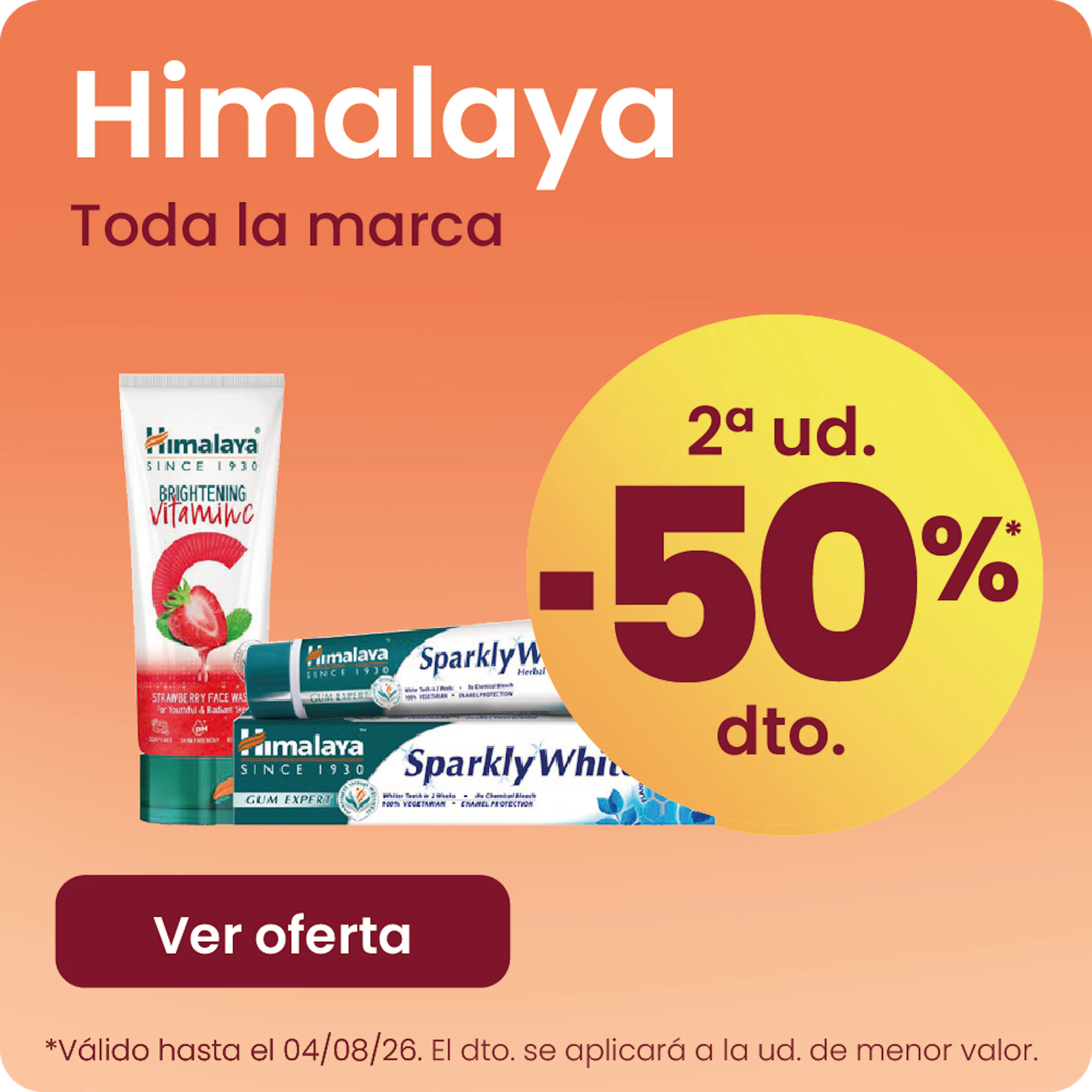 HIMALAYA TODA LA MARCA -50% la 2ª ud.