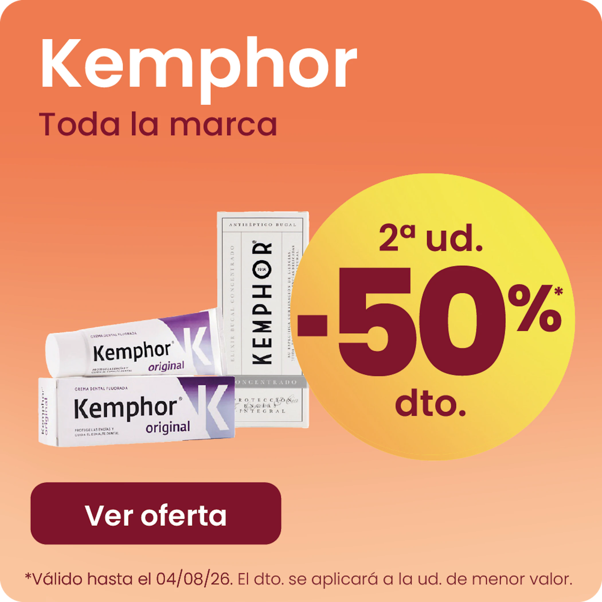 KEMPHOR TODA LA MARCA -50% la 2ª ud.