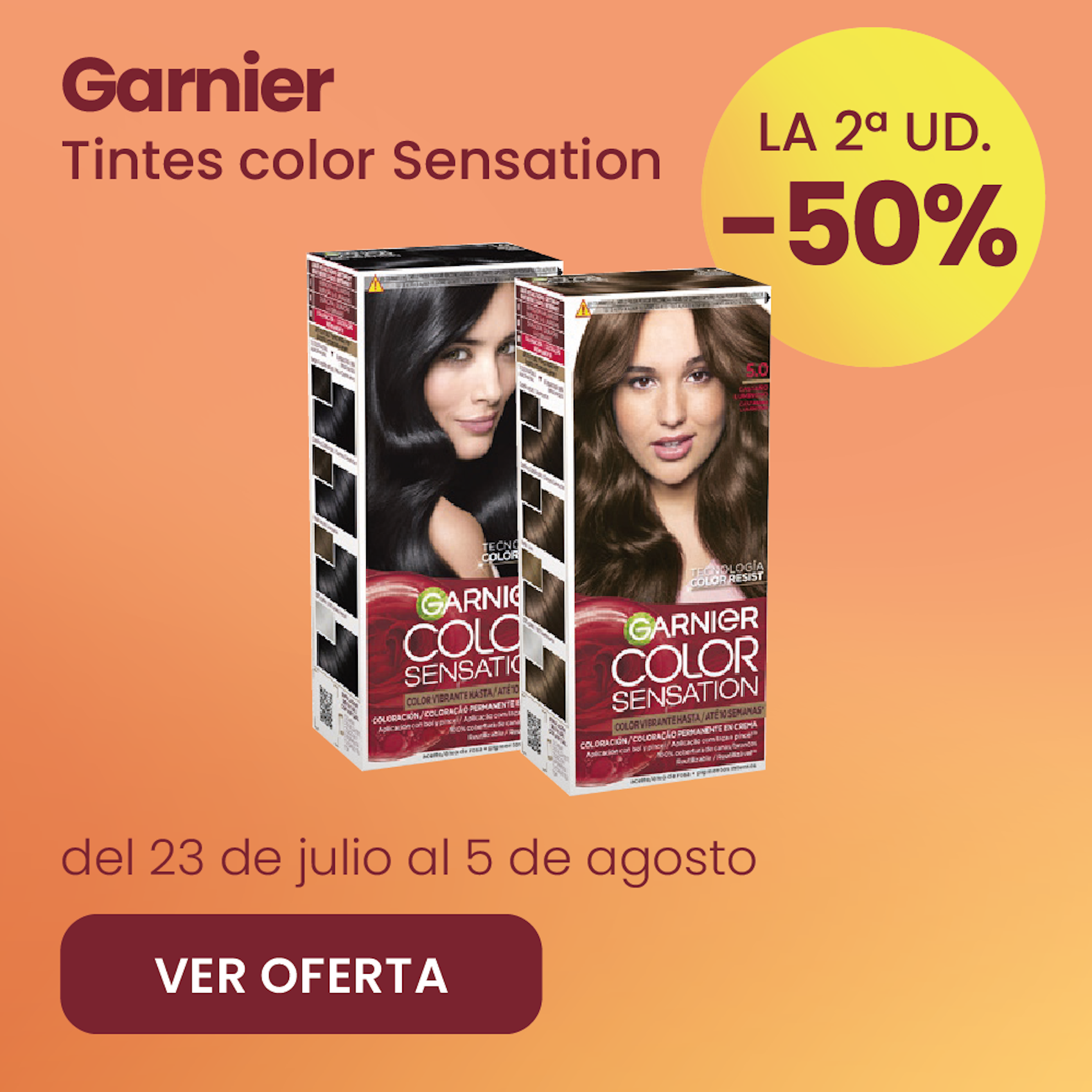 Garnier Tintes Color Sensation Toda La Gama -50% la 2ª ud.