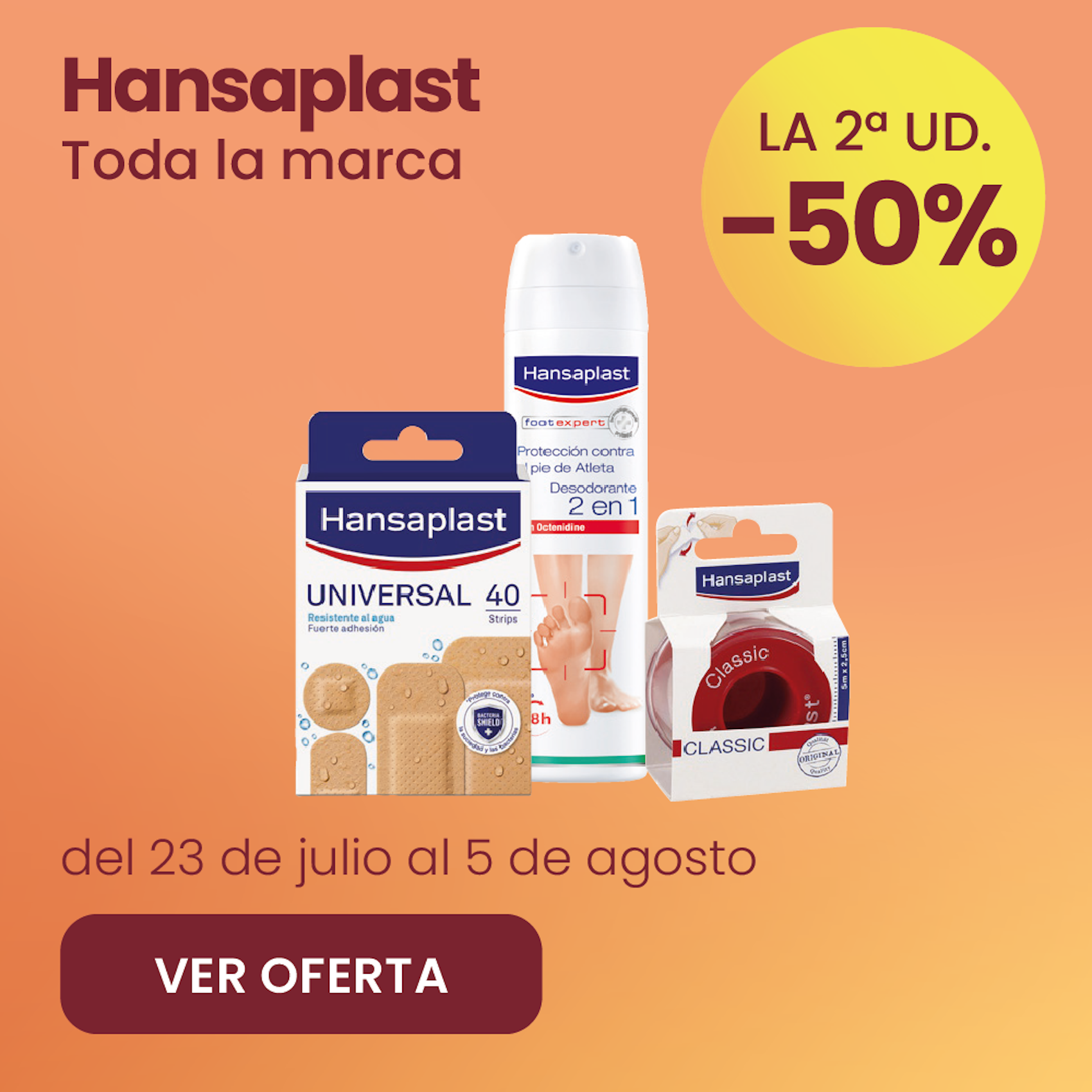 Hansaplast Toda La Marca -50% la 2ª ud.