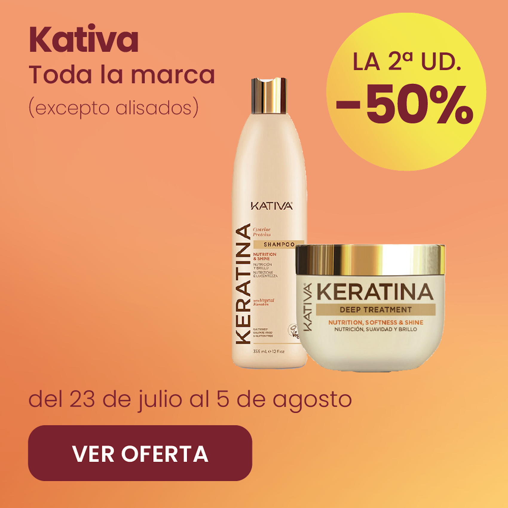 Kativa Toda La Marca -50% la 2ª ud.