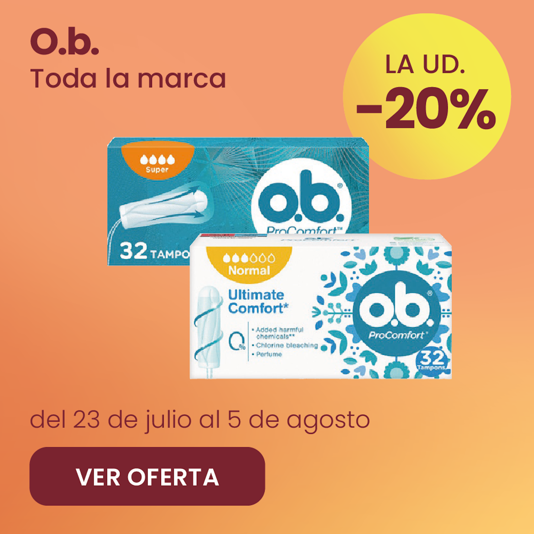 O.B Toda La Marca 20% más barato