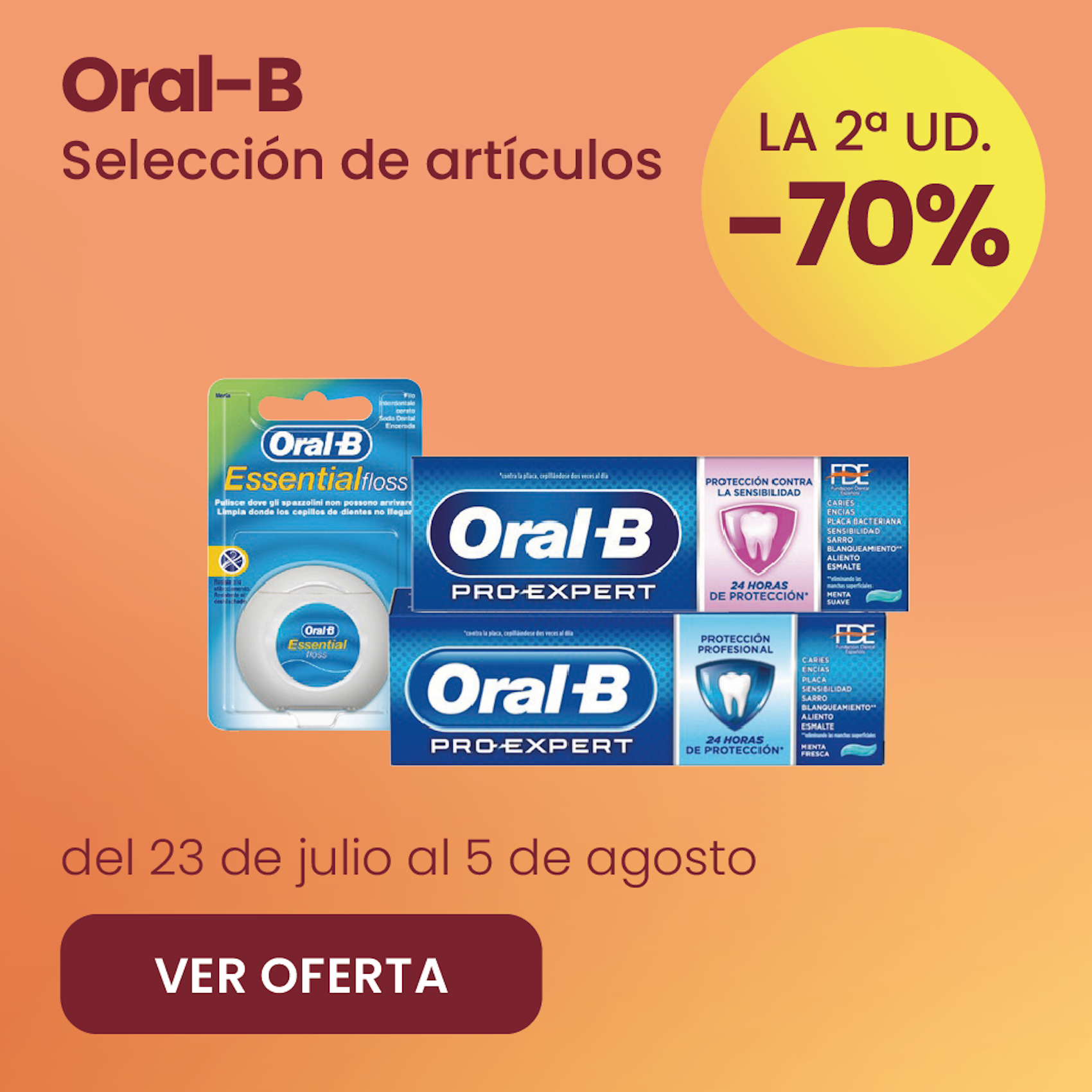 Oral B Cuidado Bucal -70% la 2ª ud.