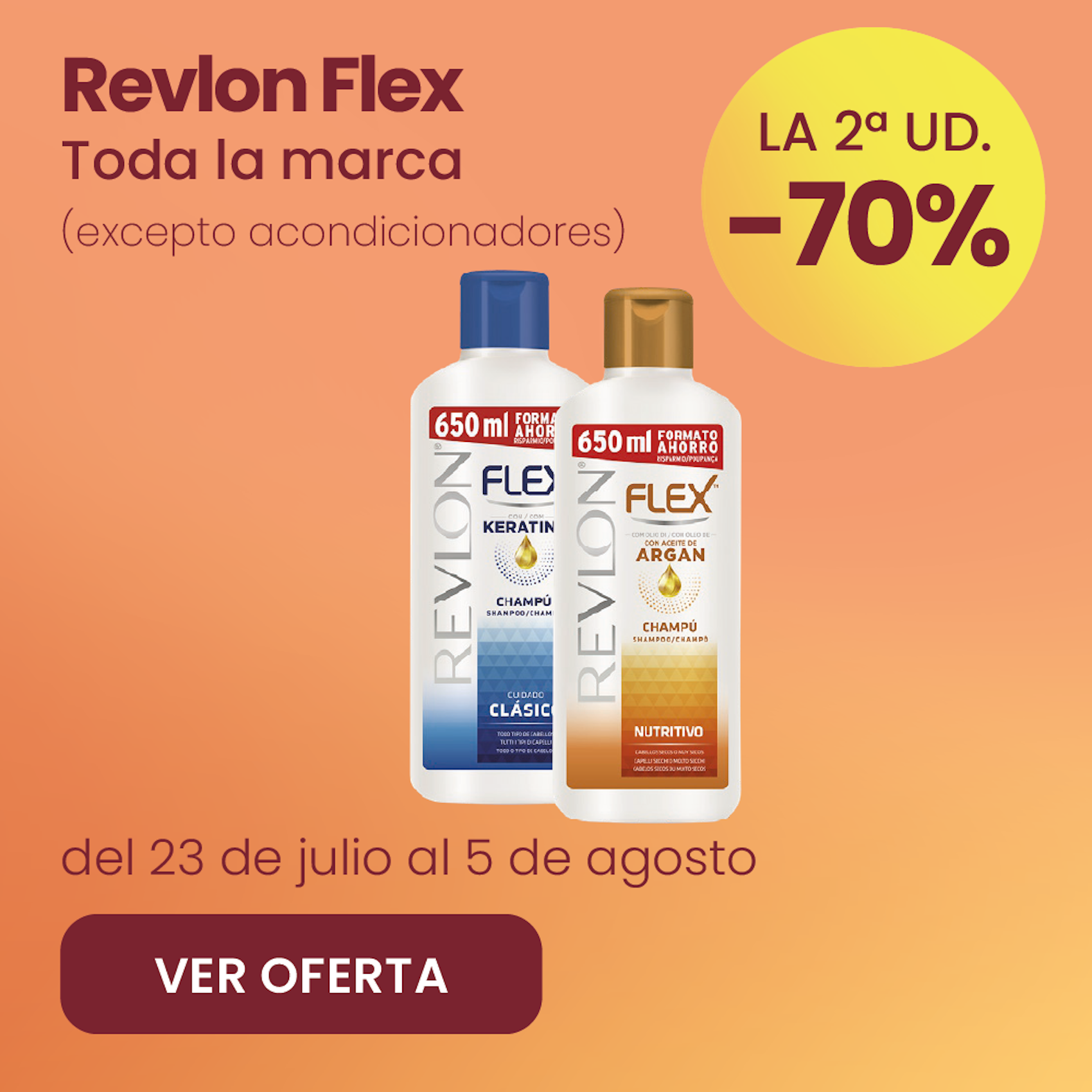 Revlon Flex Cuidado Capilar Toda La Gama -70% la 2ª ud.
