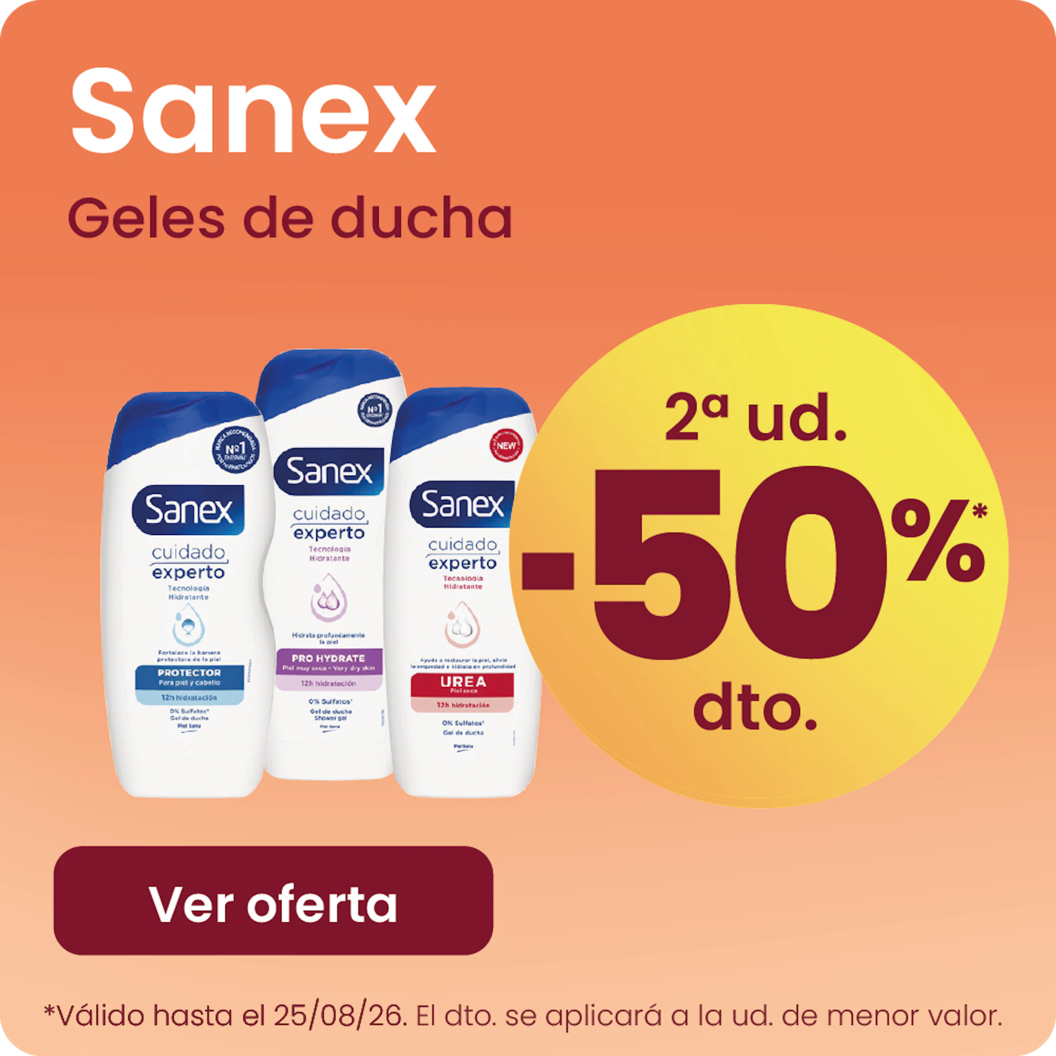 Sanex Geles De Ducha -50% la 2ª ud.