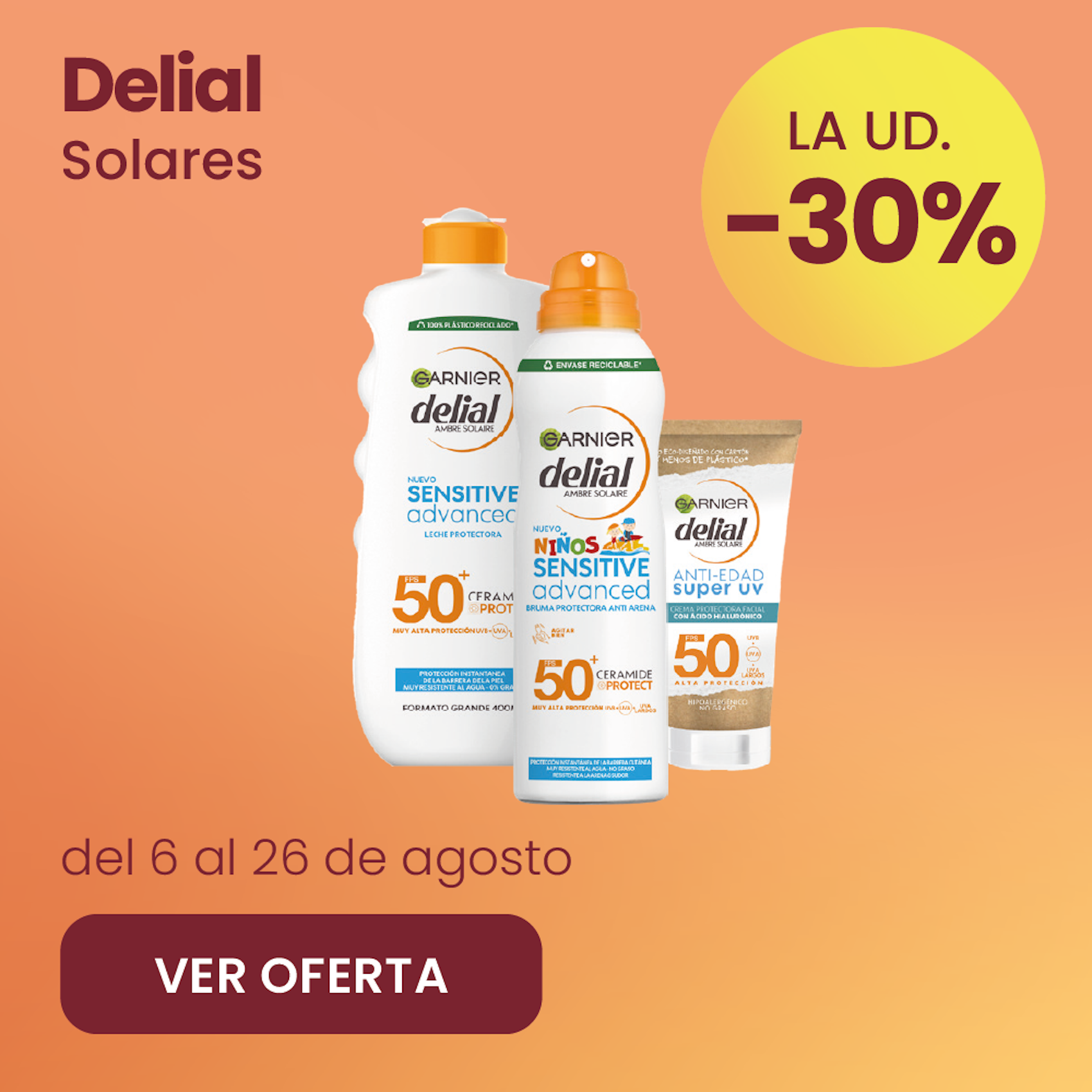 DELIAL SOLARES TODA LA MARCA 30% más barato