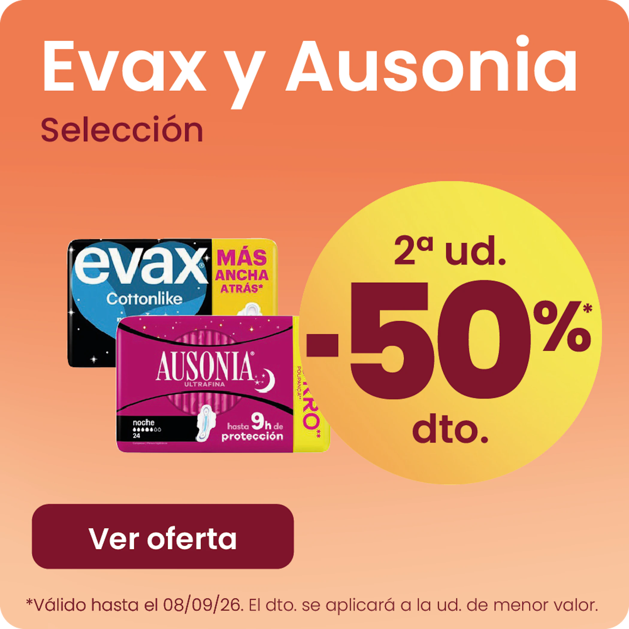 AUSONIA Y EVAX PROTEGESLIPS -50% la 2ª ud.