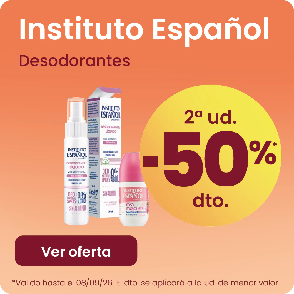 INSTITUTO ESPAÑOL DESODORANTES -50% la 2ª ud.