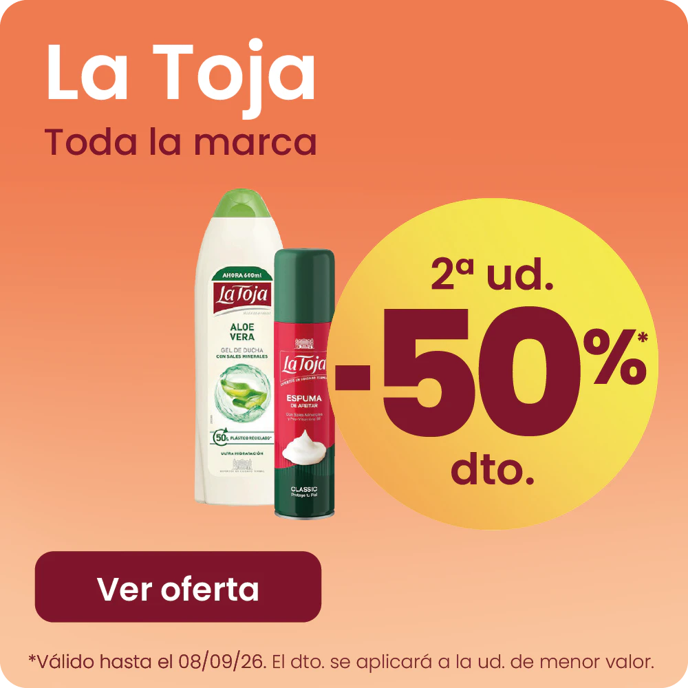 LA TOJA TODA LA MARCA -50% la 2ª ud.