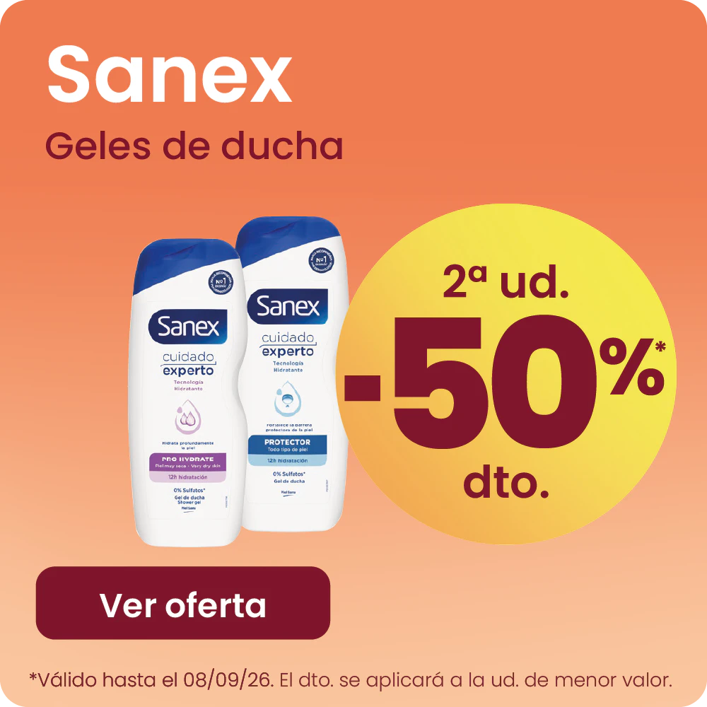 SANEX GELES DE DUCHA TODA LA GAMA -50% la 2ª ud.