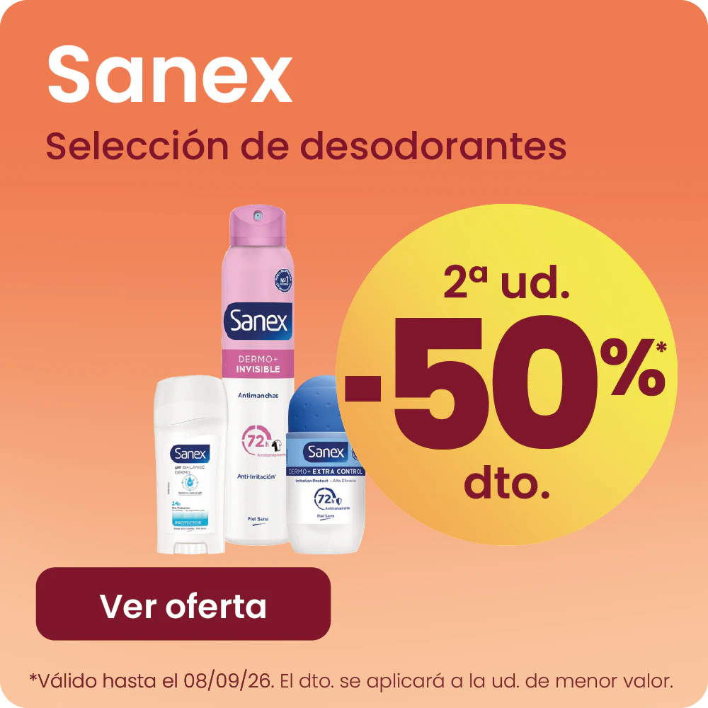 SANEX DESODORANTES -50% la 2ª ud.