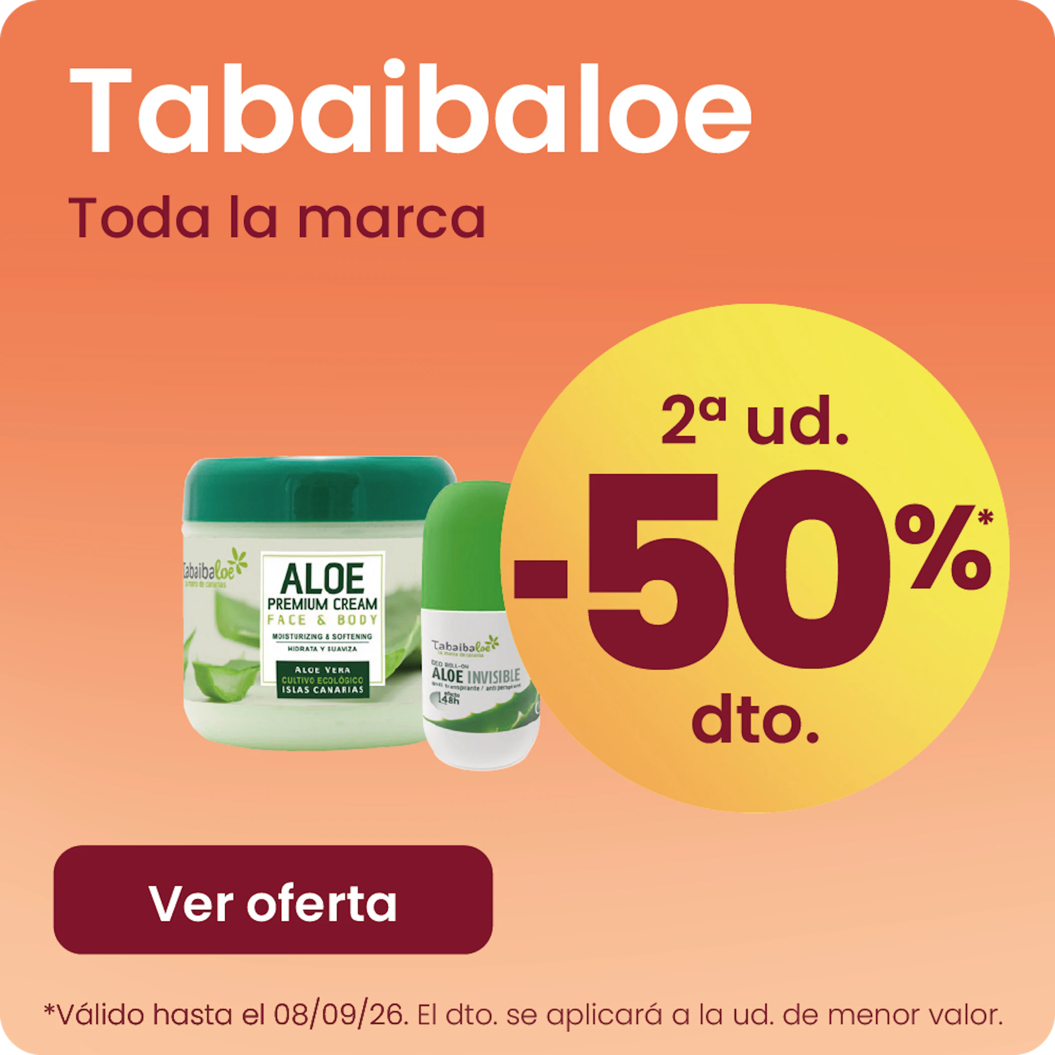 TABAIBALOE TODA LA MARCA -50% la 2ª ud.