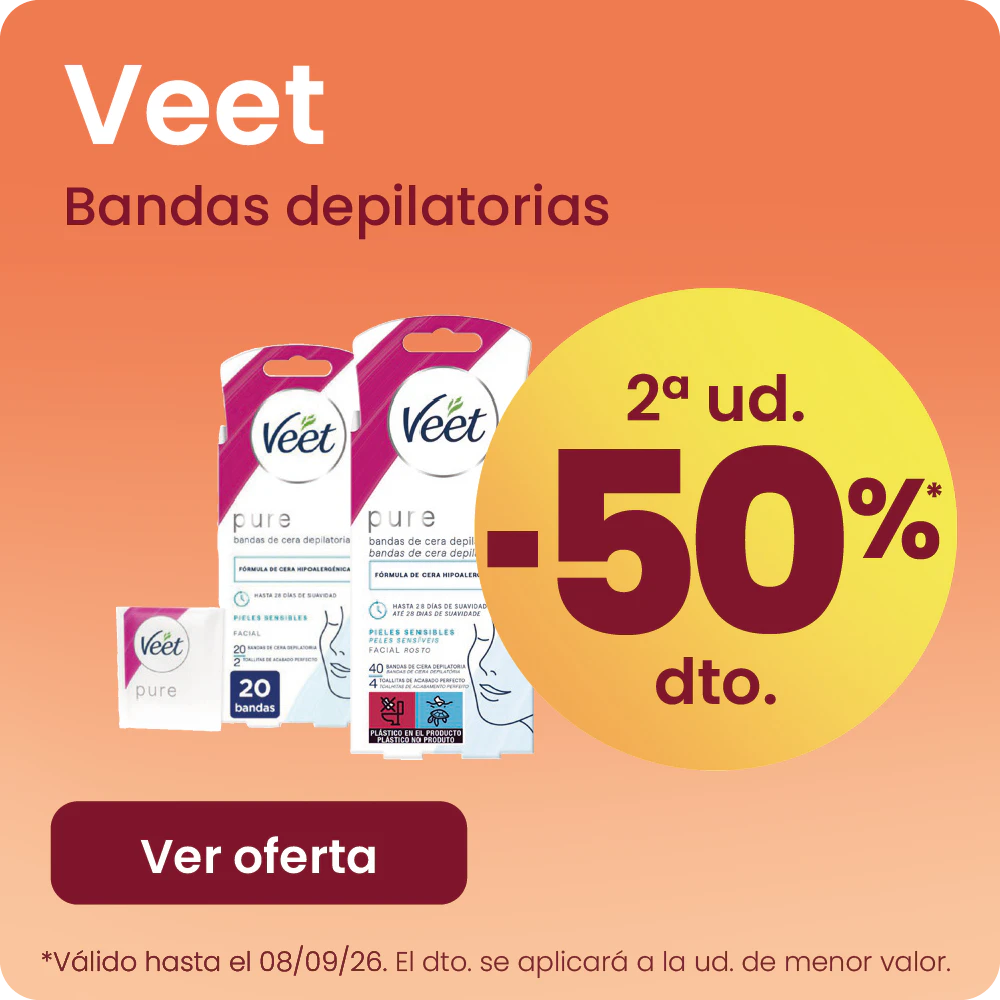 VEET BANDAS DEPILATORIAS TODA LA GAMA -50% la 2ª ud.