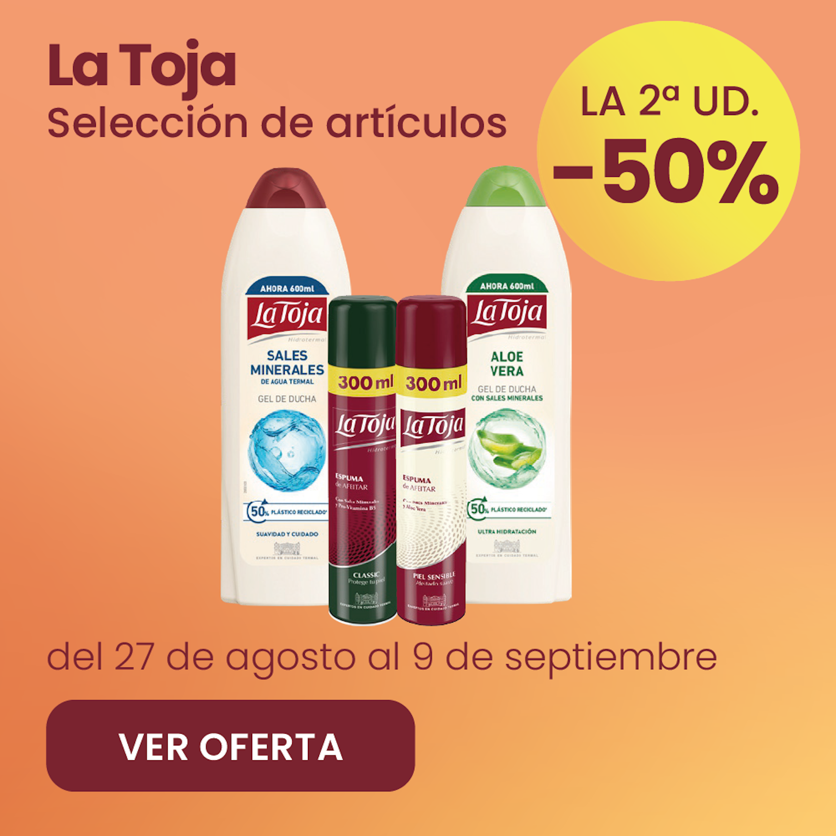 La Toja Toda La Gama -50% la 2ª ud.